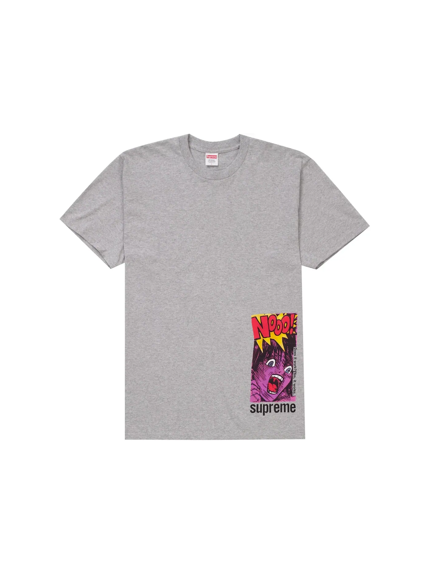 Мужская футболка с принтом Supreme Tee — изображение 1 из 1, серый
