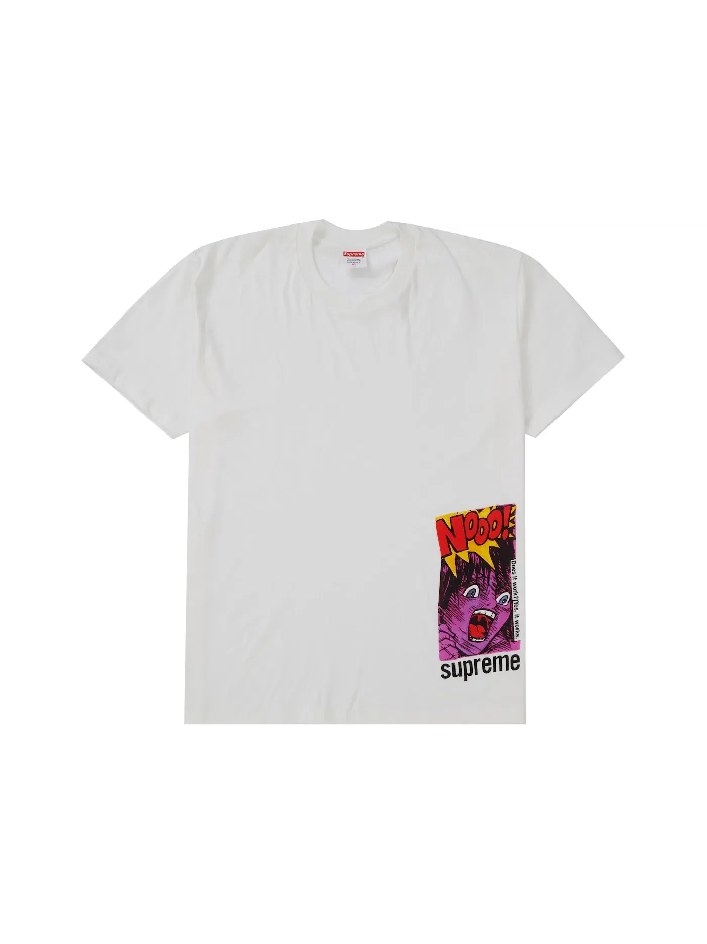 Мужская футболка с принтом Supreme Does It Work Tee — изображение 1 из 1, белый