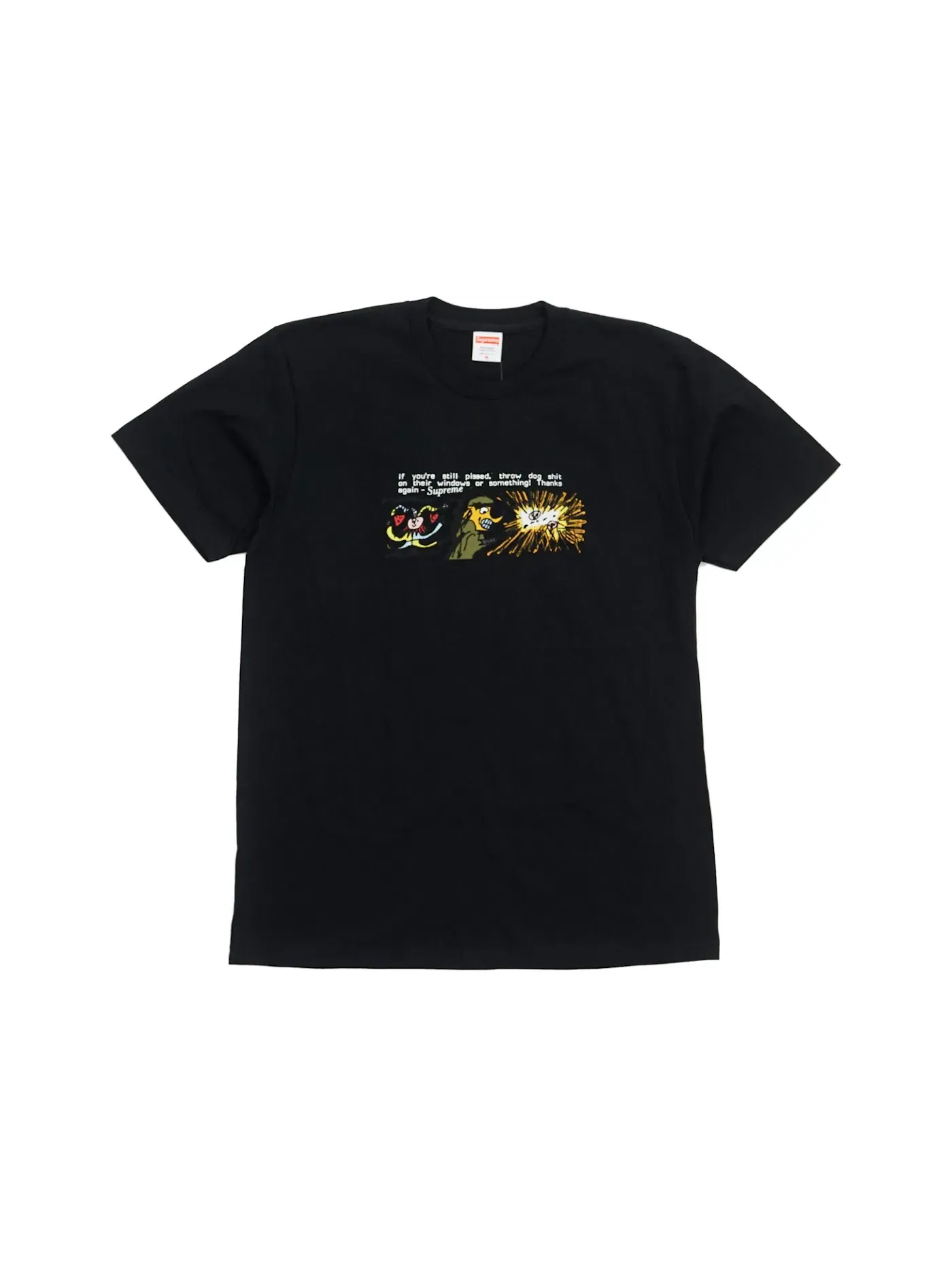 Мужская футболка с принтом Supreme Dog Shit Tee — изображение 1 из 1, черный