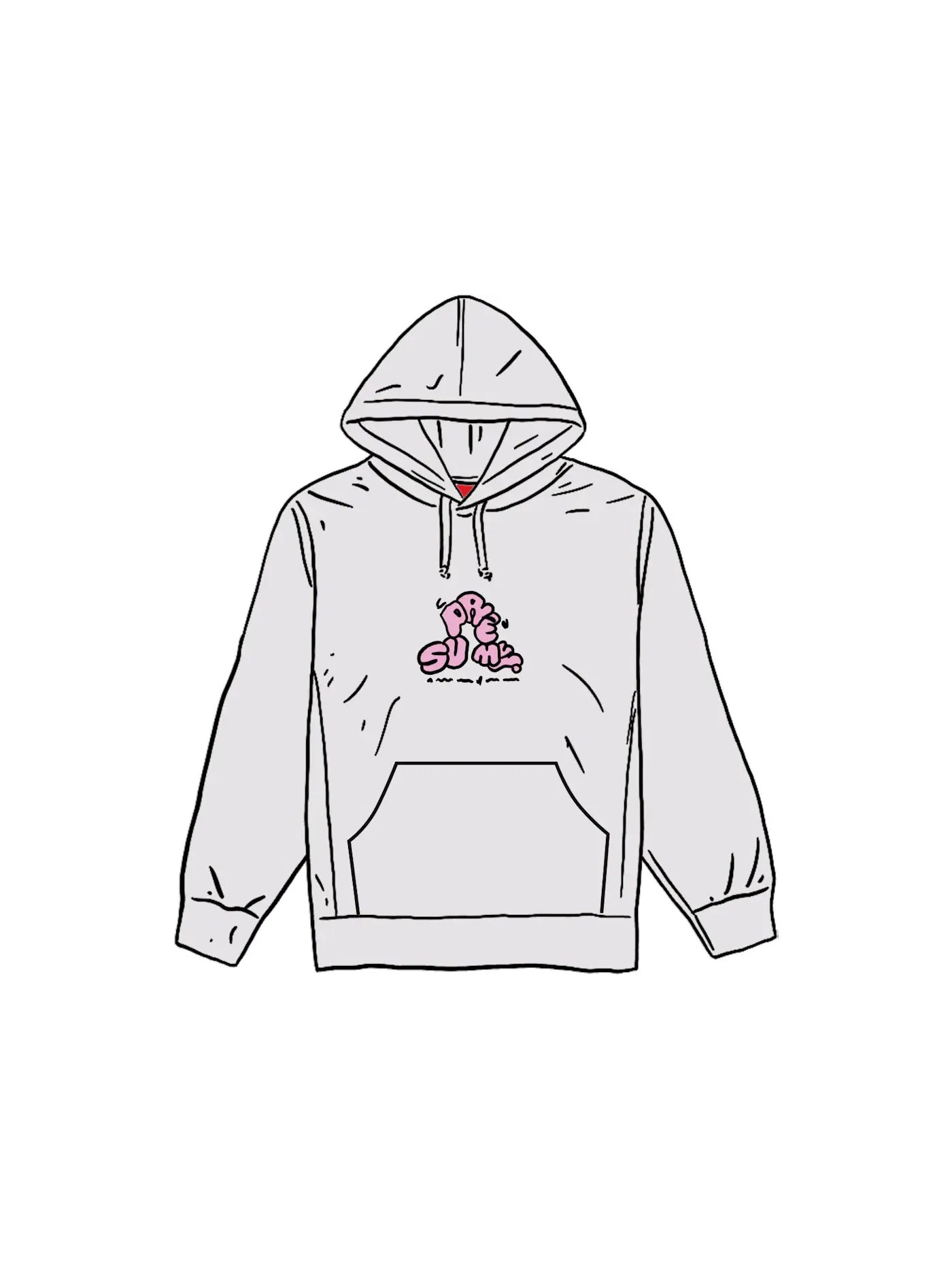 Мужская худи с принтом Supreme Don't Care Hooded Sweatshirt — изображение 1 из 1, мульти