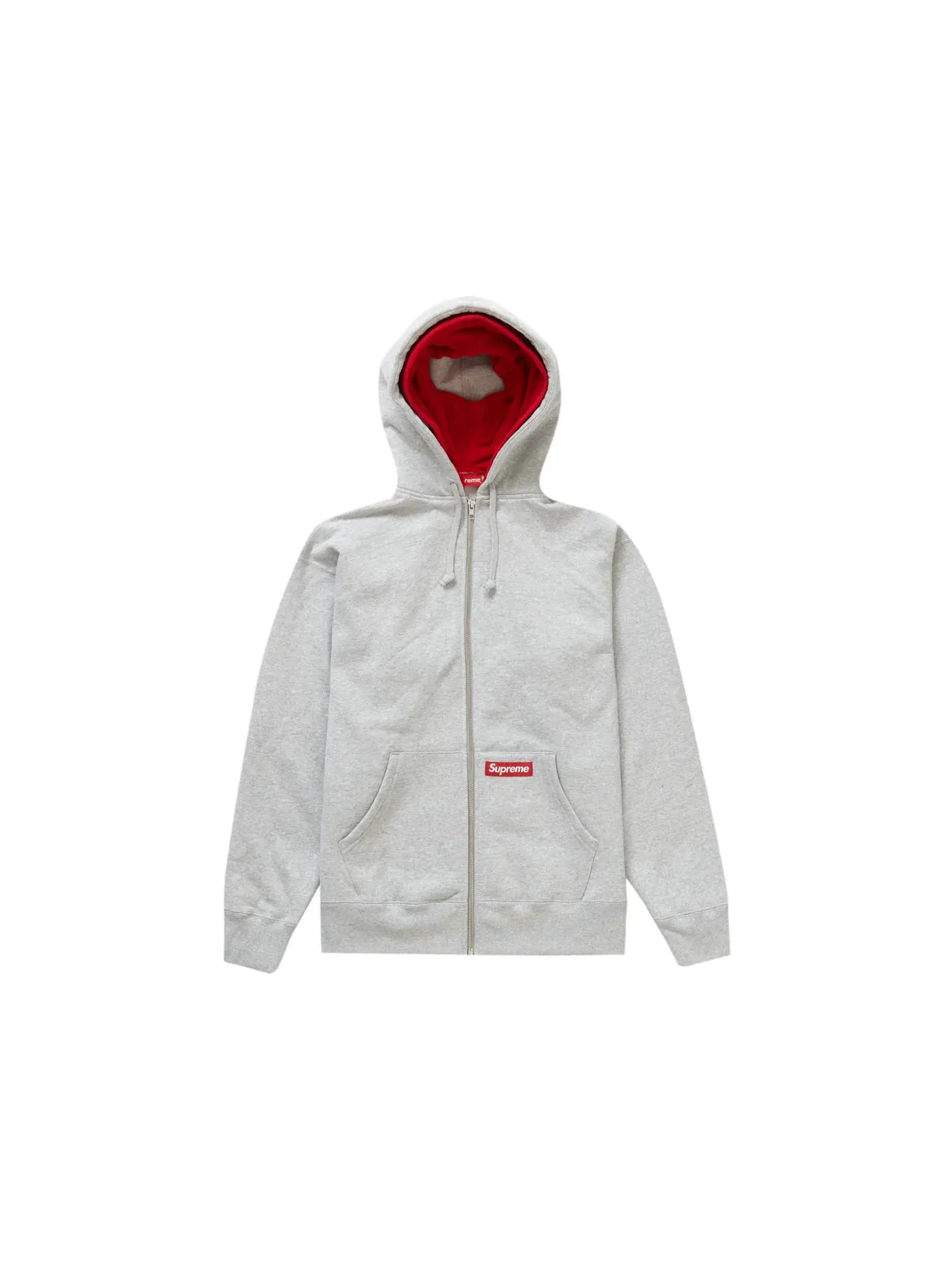 Мужской свитшот на молнии с капюшоном Supreme Sweatshirt — изображение 2 из 2, серый