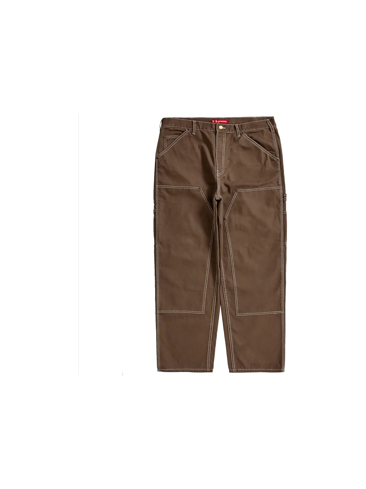Мужские штаны Supreme Double Knee Canvas Painter Pant — изображение 1 из 2, коричневый