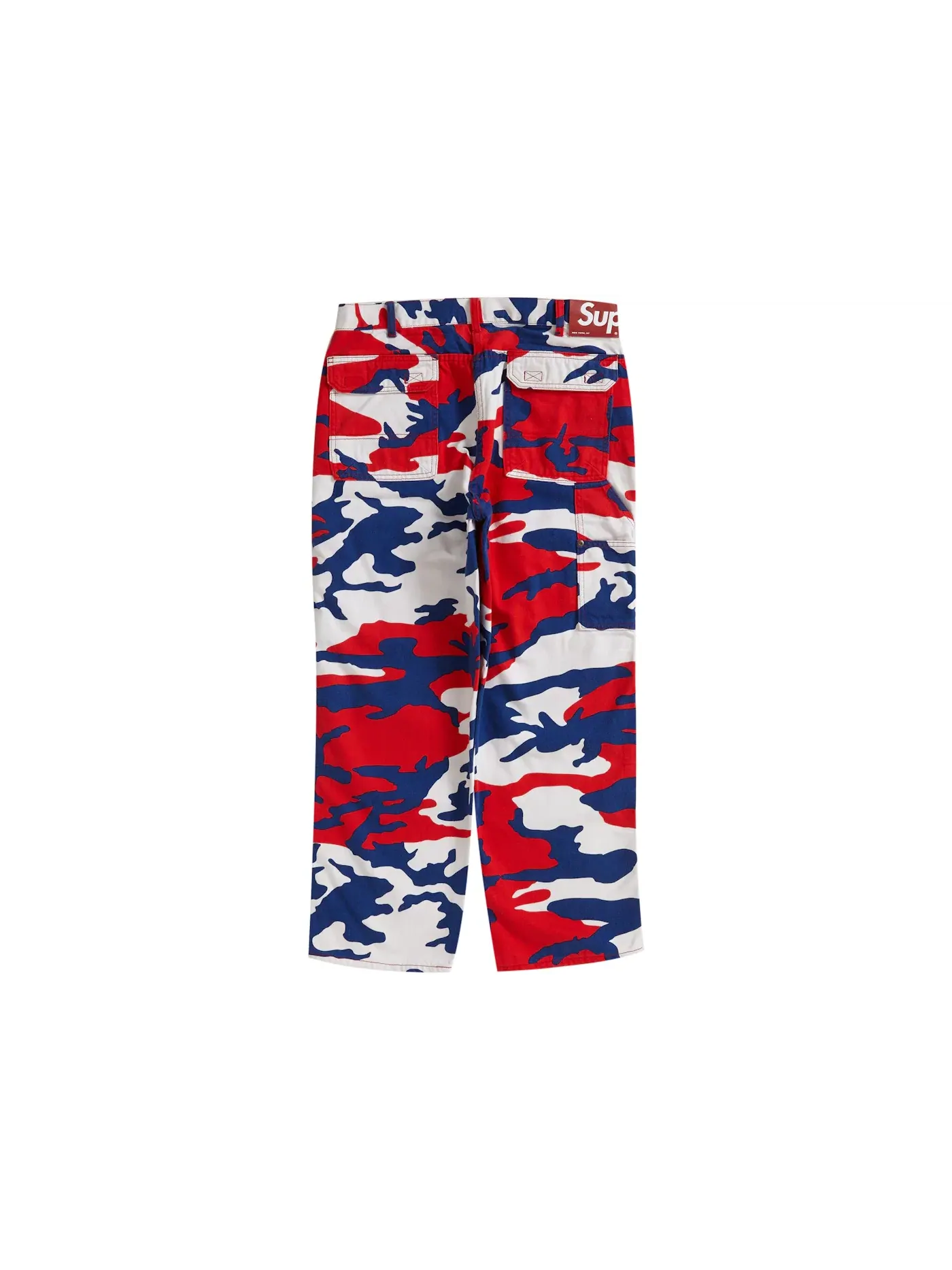 Мужские брюки с принтом Supreme Double Knee Denim Utility Pant — изображение 2 из 2, красный
