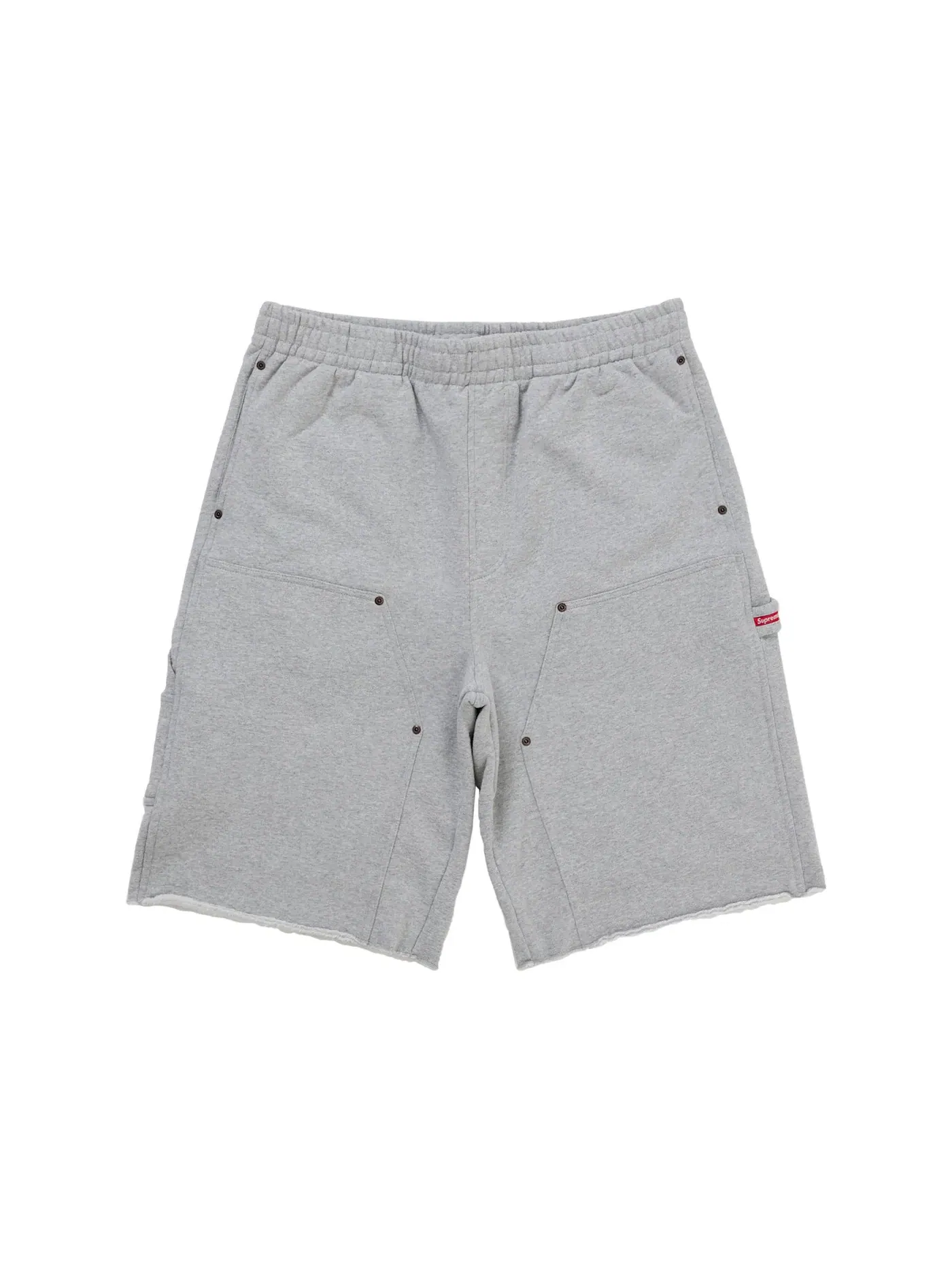 Мужские шорты с двойным наколенником из футера Sweatshort Supreme — изображение 1 из 2, серый