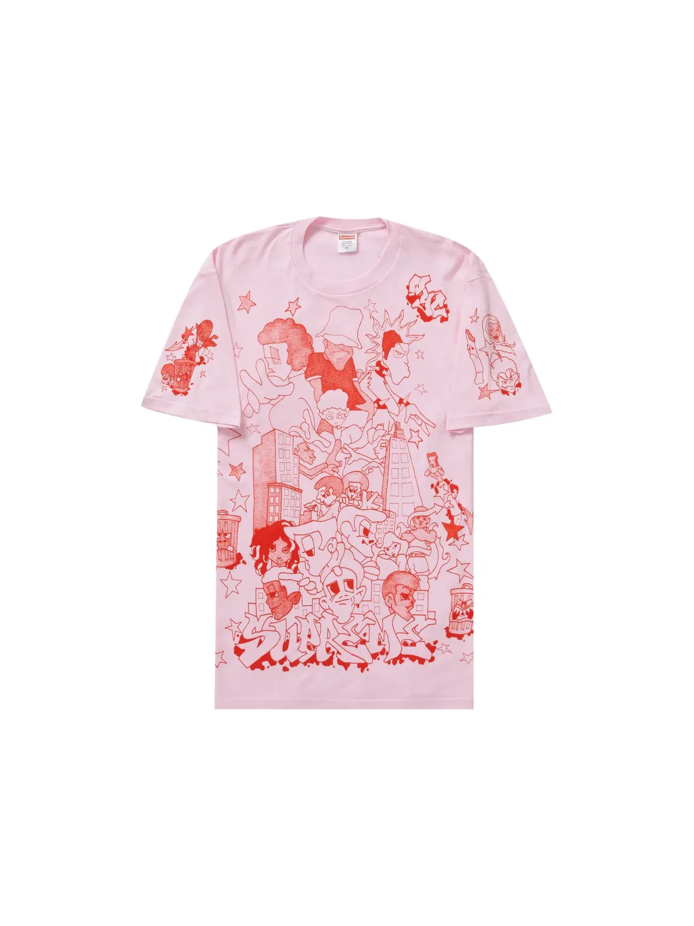 Мужская футболка с принтом Supreme Tee — изображение 1 из 2, розовый