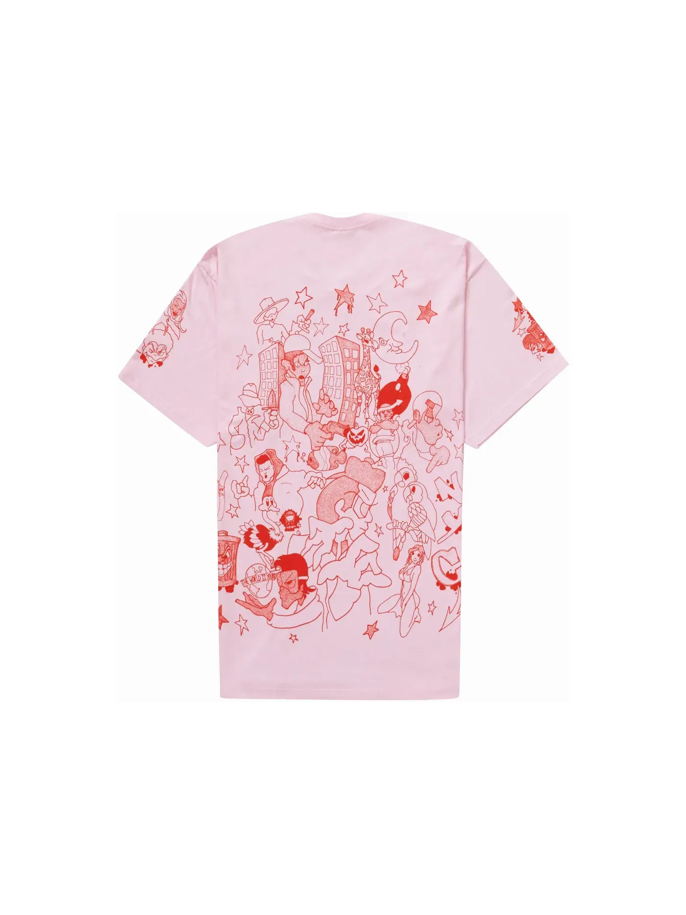 Мужская футболка с принтом Supreme Tee — изображение 2 из 2, розовый