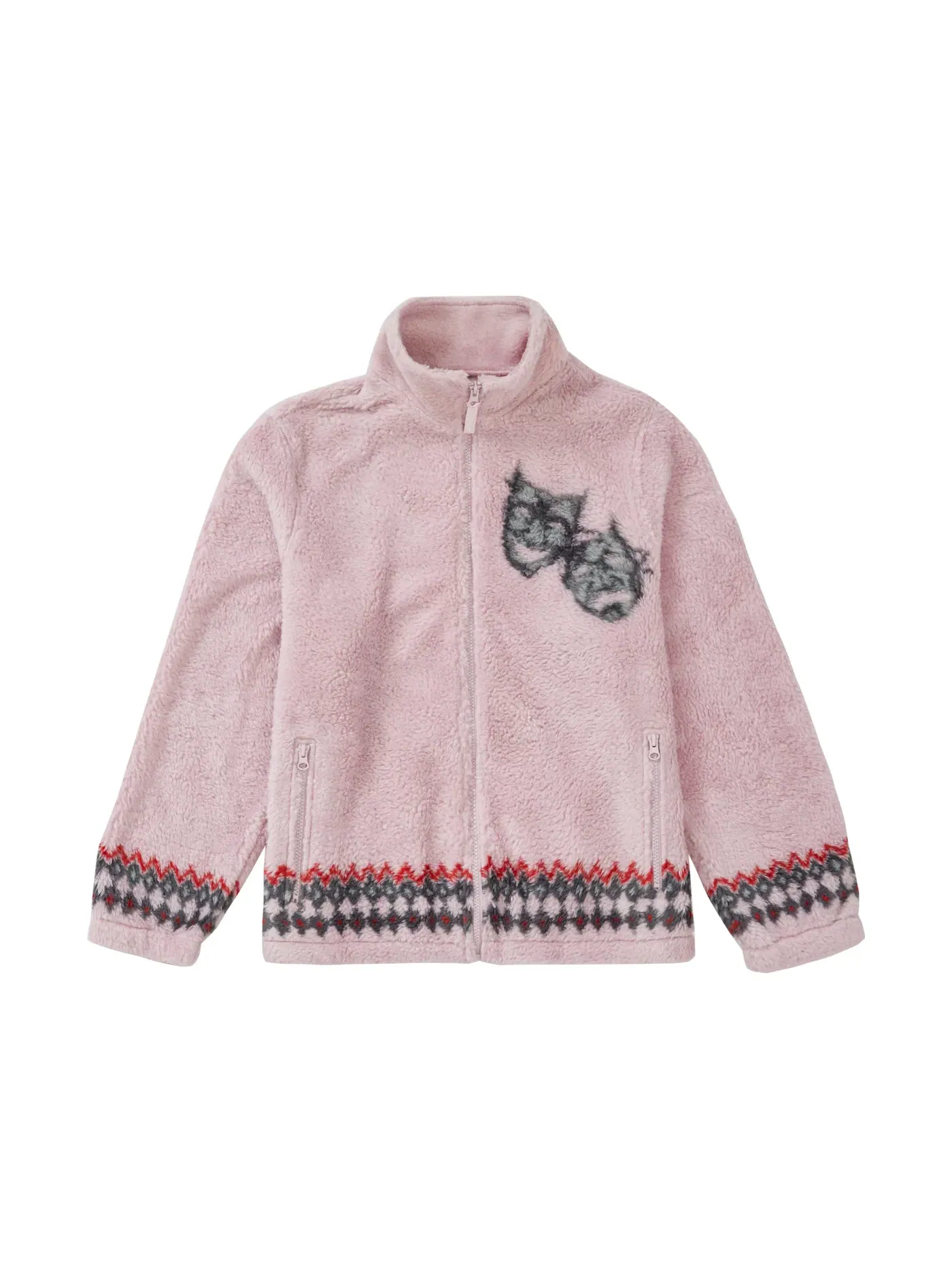 Мужская флисовая куртка с принтом Fleece Jacket Supreme — изображение 1 из 2, розовый