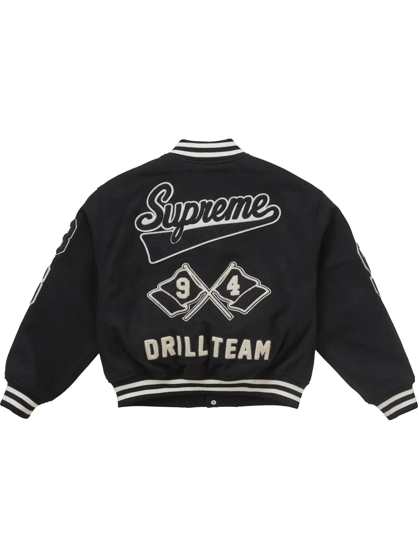 Мужская куртка-бомбер с принтом Drill Team Supreme — изображение 3 из 3, черный