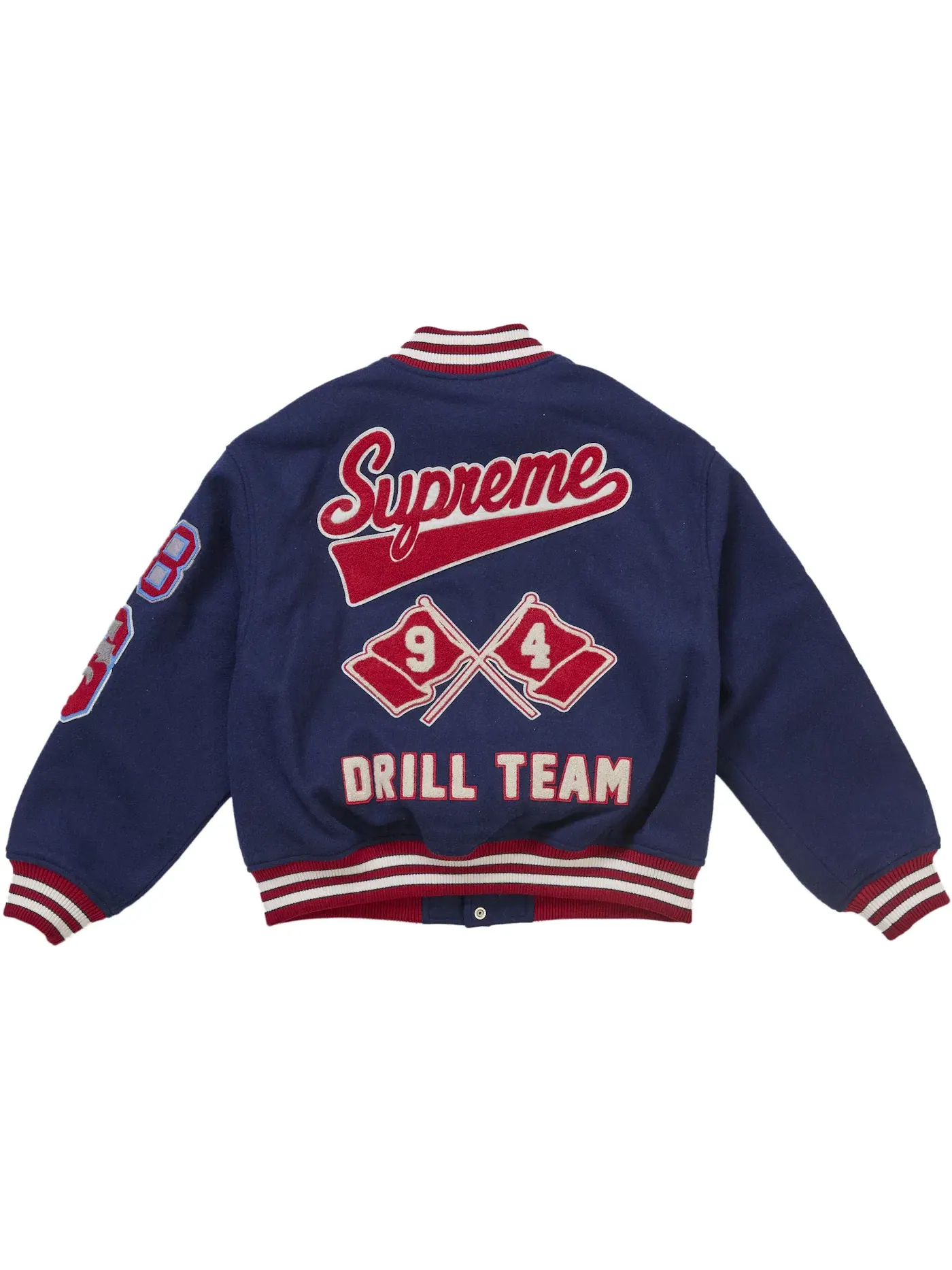 Мужская куртка-бомбер с отделкой Drill Team Supreme Navy — изображение 3 из 3