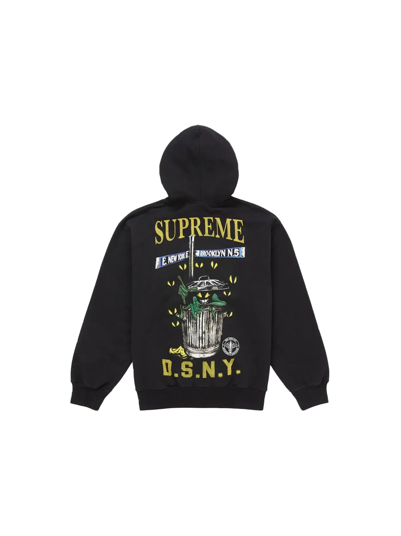 Мужская худи на молнии с капюшоном DSNY Supreme — изображение 2 из 2, черный