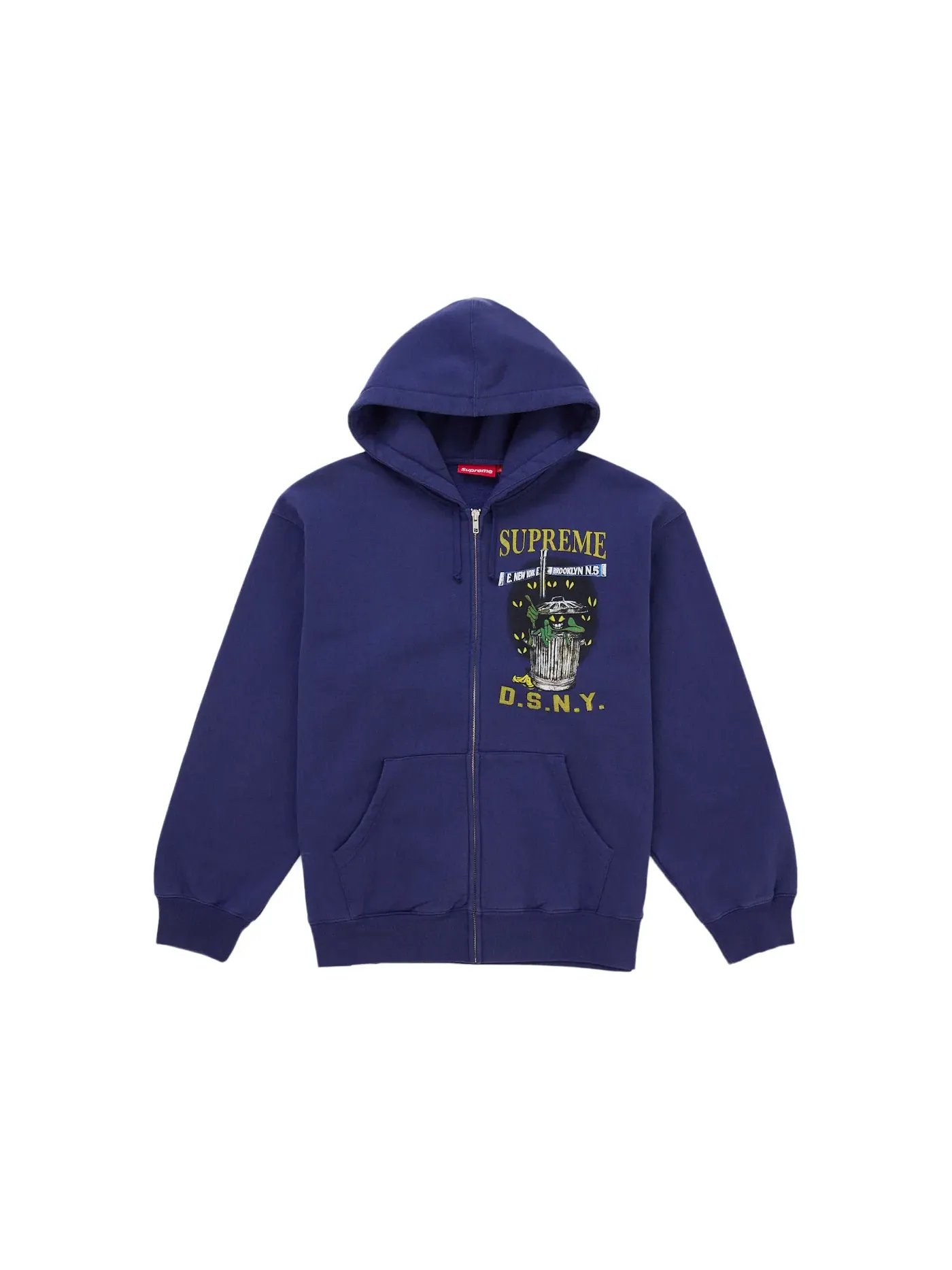 Мужская худи на молнии DSNY Zip Up Hooded Sweatshirt Supreme — изображение 1 из 2, темно-синий
