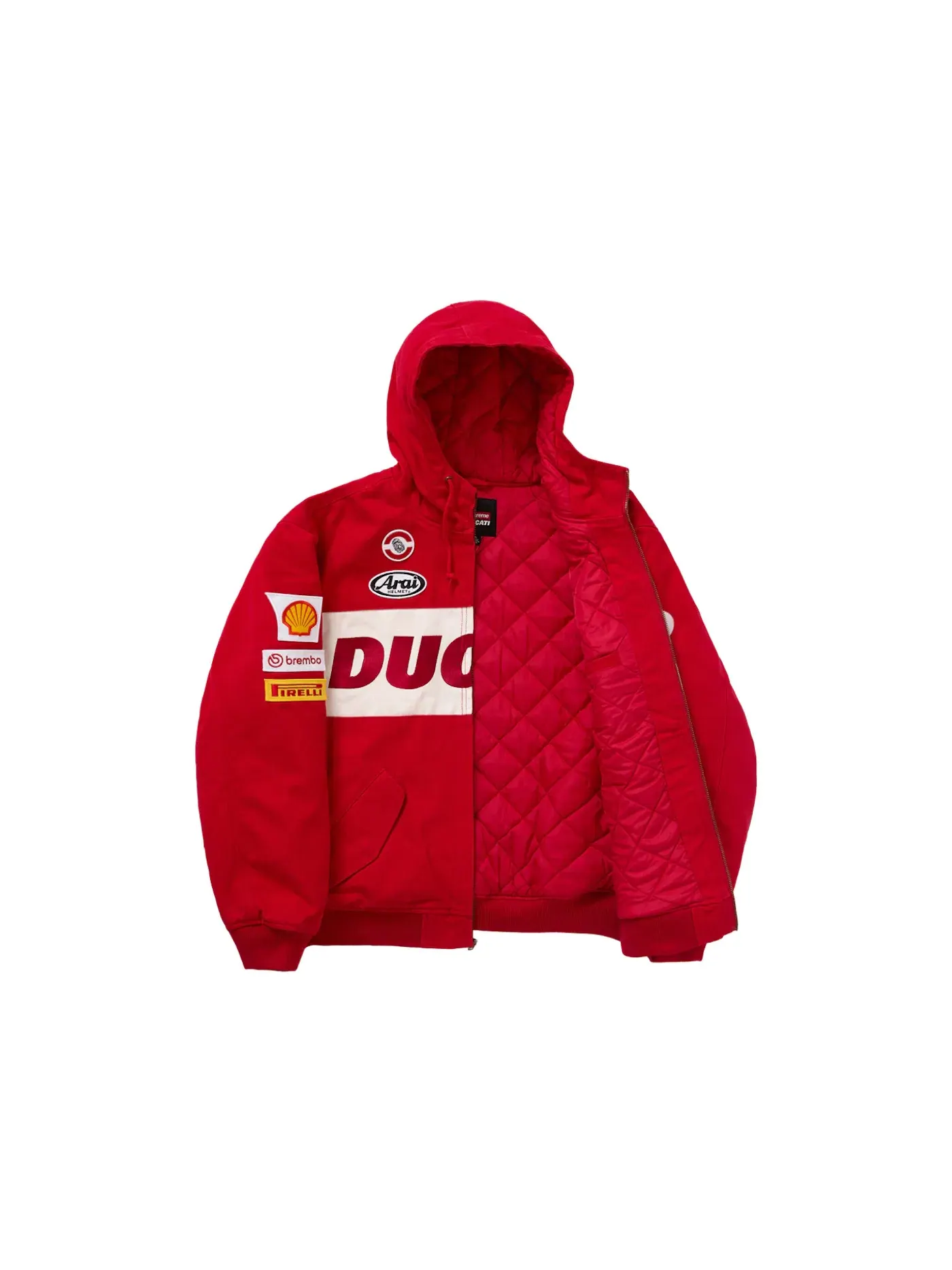 Мужская гоночная куртка с капюшоном Supreme Ducati — изображение 2 из 3, красный