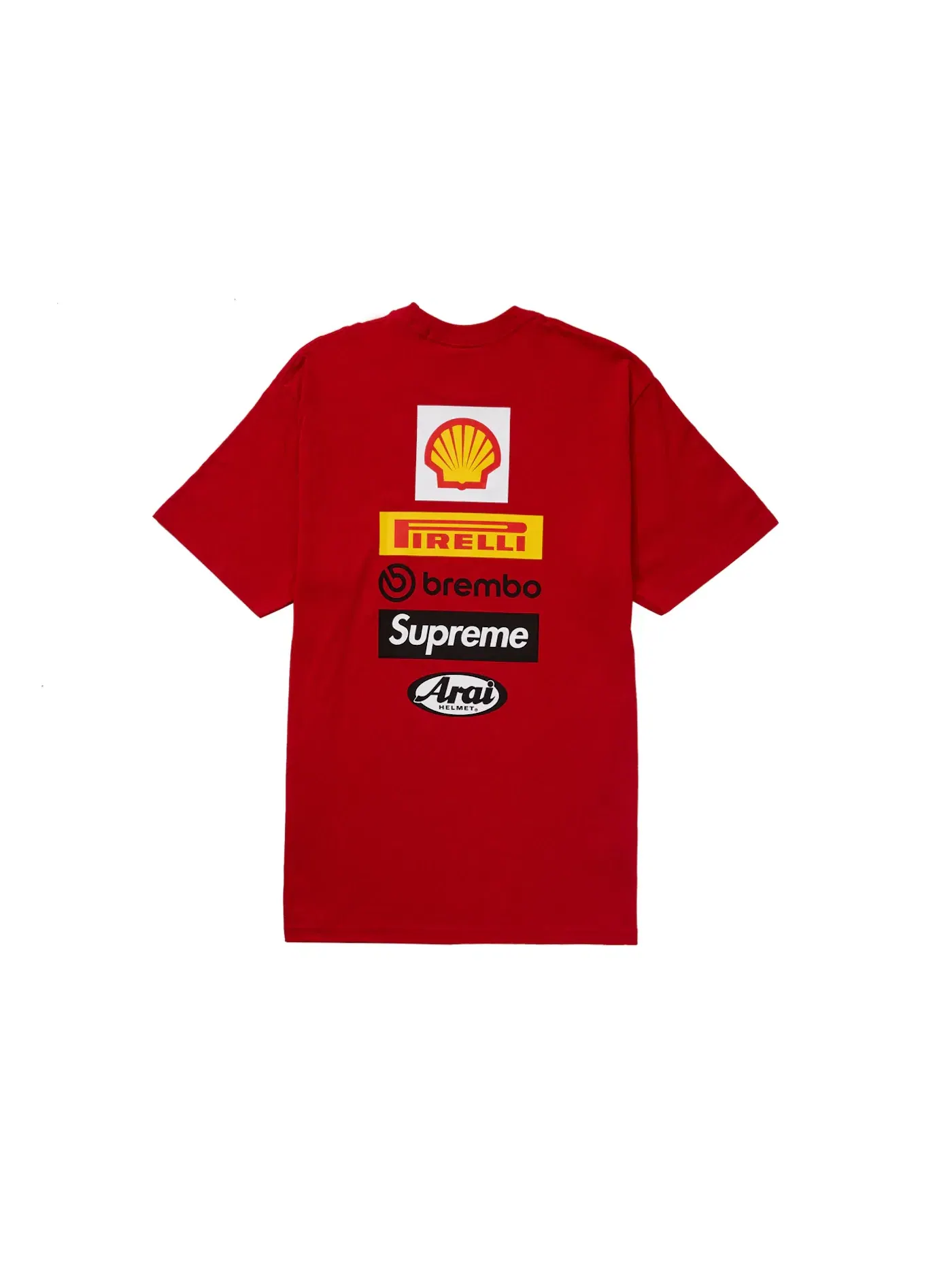Мужская футболка с принтом Supreme Tee — изображение 1 из 2, красный