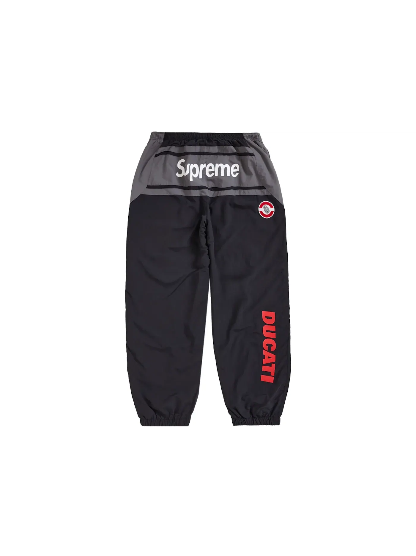 Мужские спортивные штаны с принтом Supreme Ducati Track Pant Supreme — изображение 2 из 2, черный