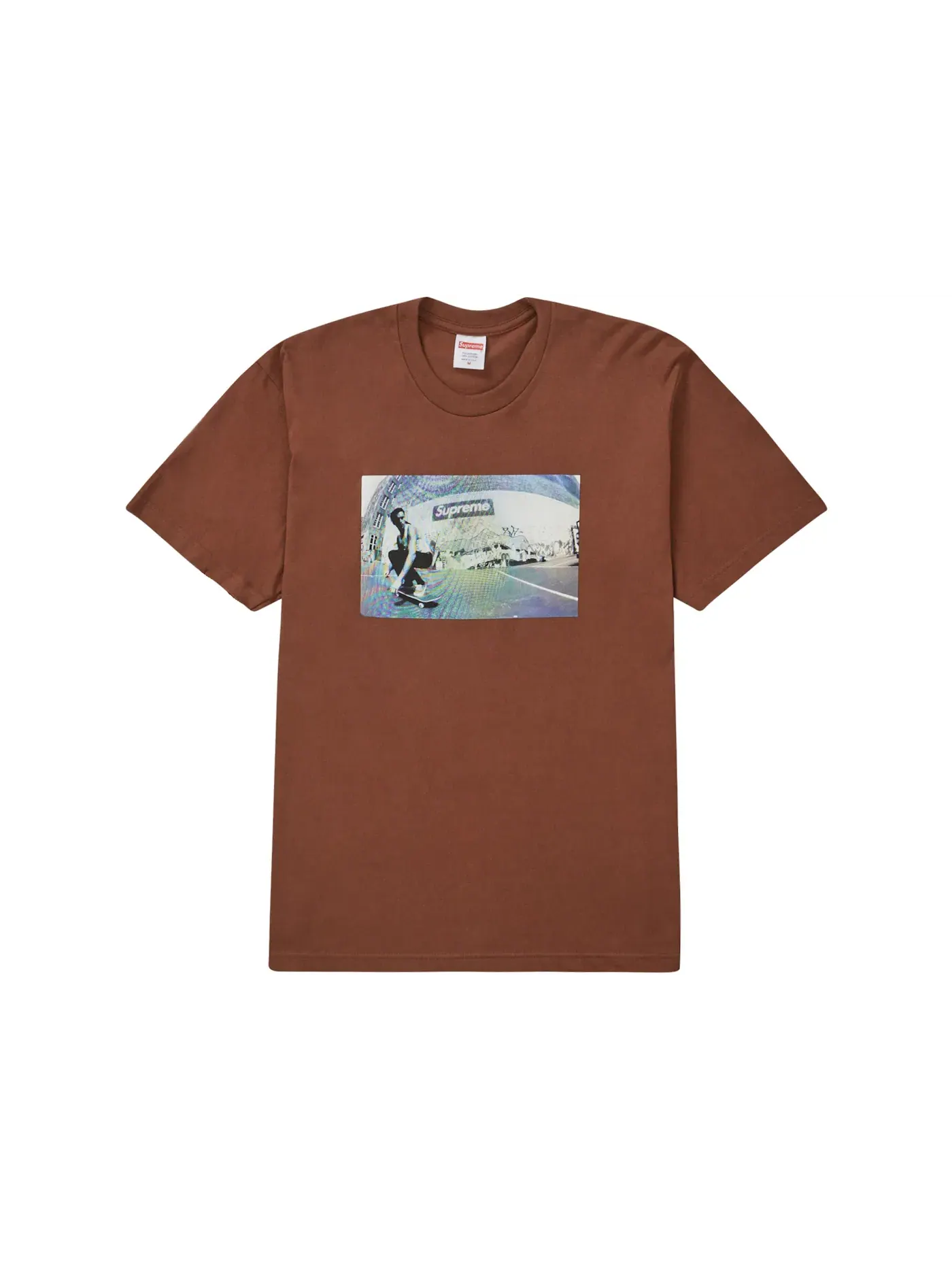 Мужская футболка с принтом Supreme Tee — изображение 1 из 2, коричневый