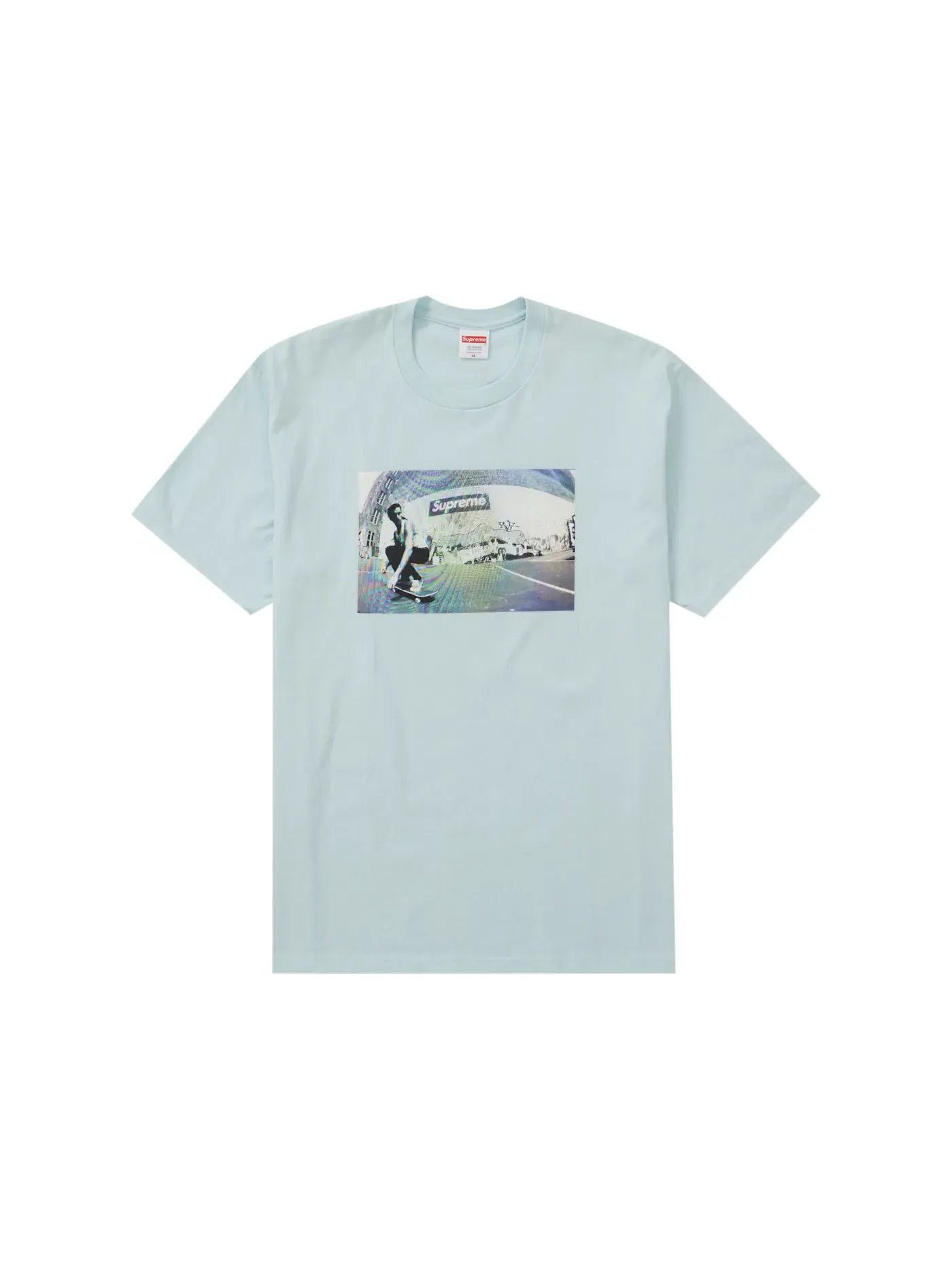 Мужская футболка с принтом Supreme Tee — изображение 1 из 2, бледный синий