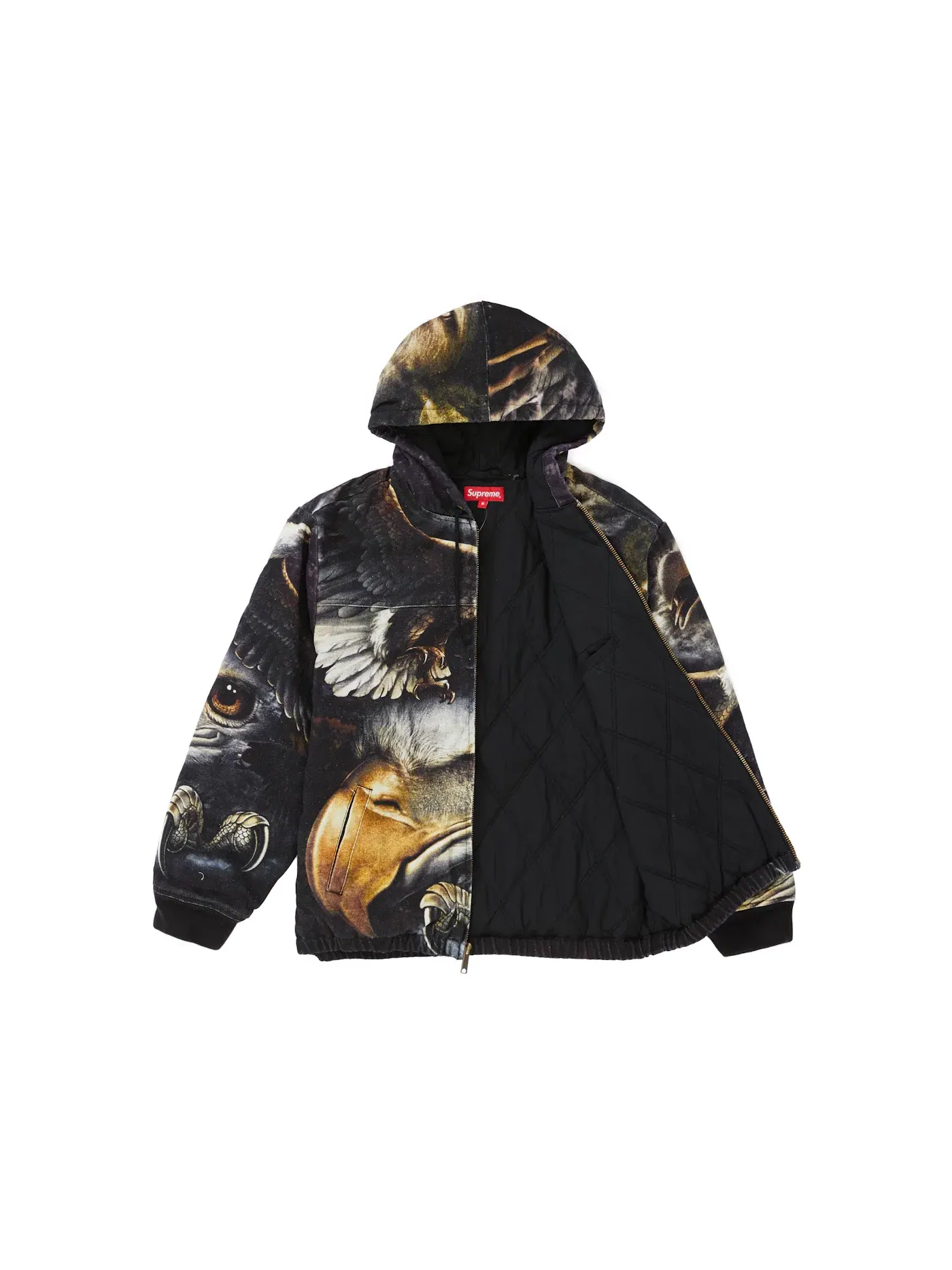 Мужская рабочая куртка Supreme Eagle Hooded Work Jacket — изображение 2 из 3, черный