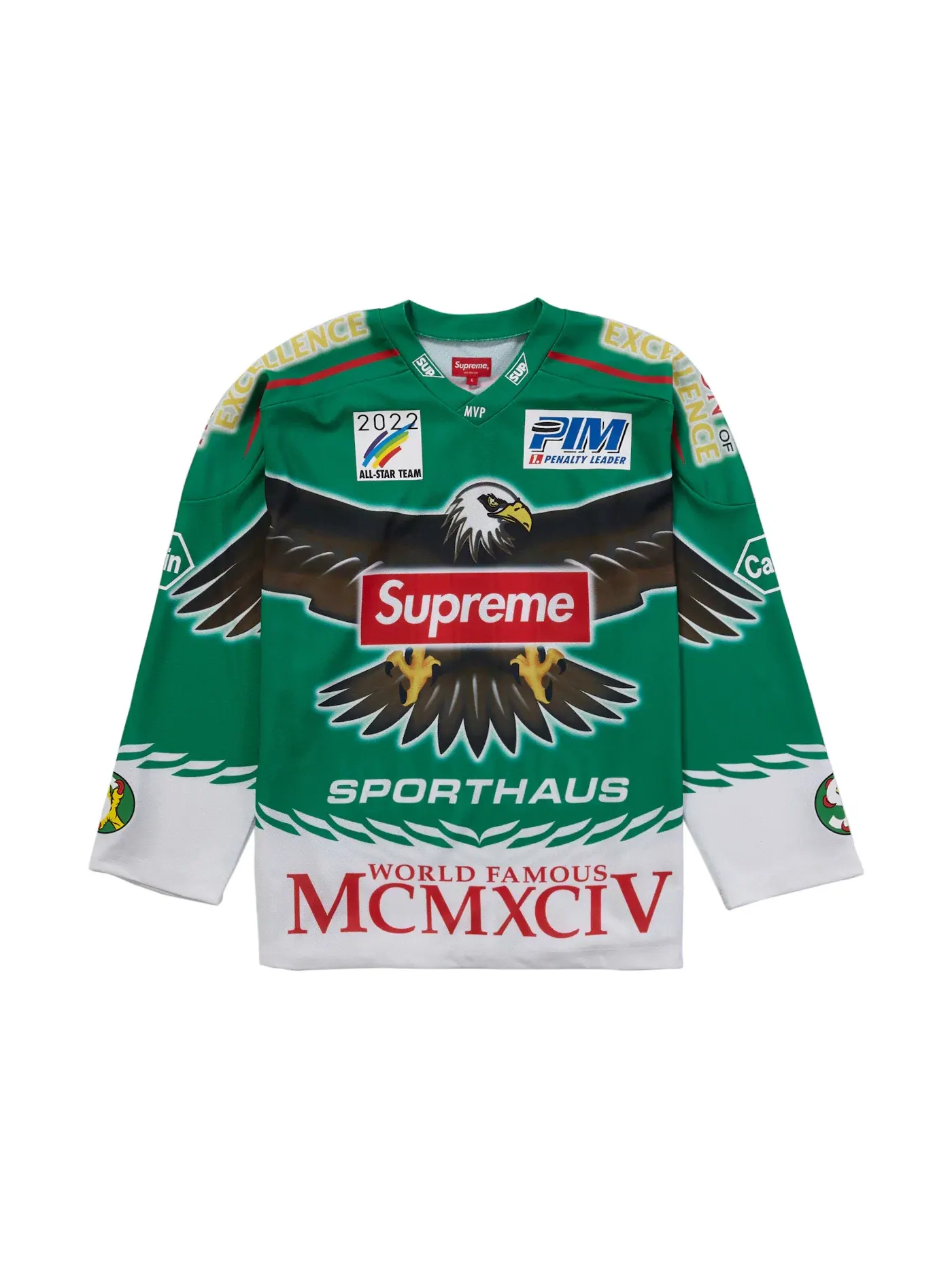Мужская джерси с принтом Supreme Eagle Moto Jersey — изображение 1 из 2, зеленый
