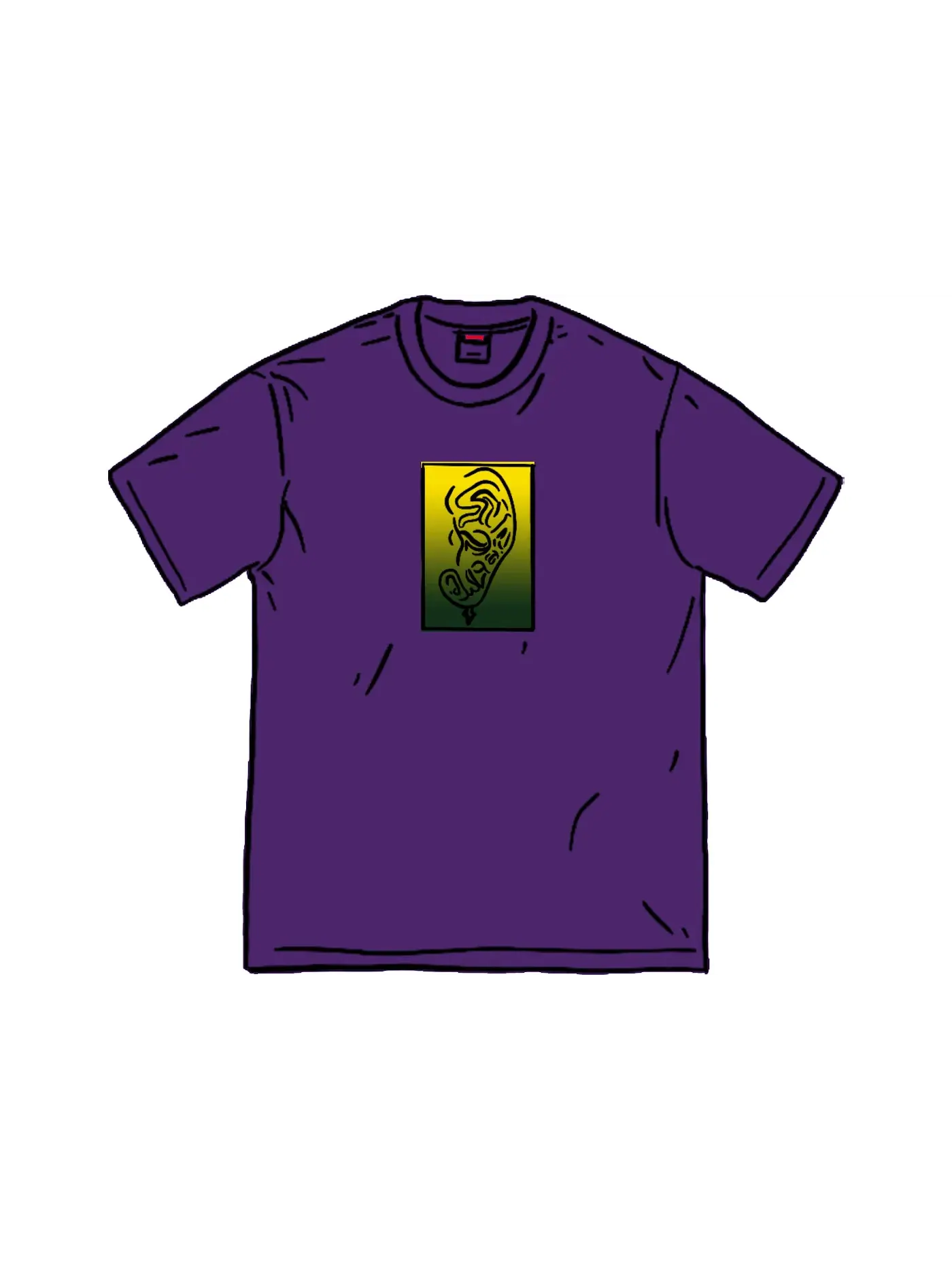Мужская футболка с принтом Supreme Tee — изображение 1 из 1, фиолетовый