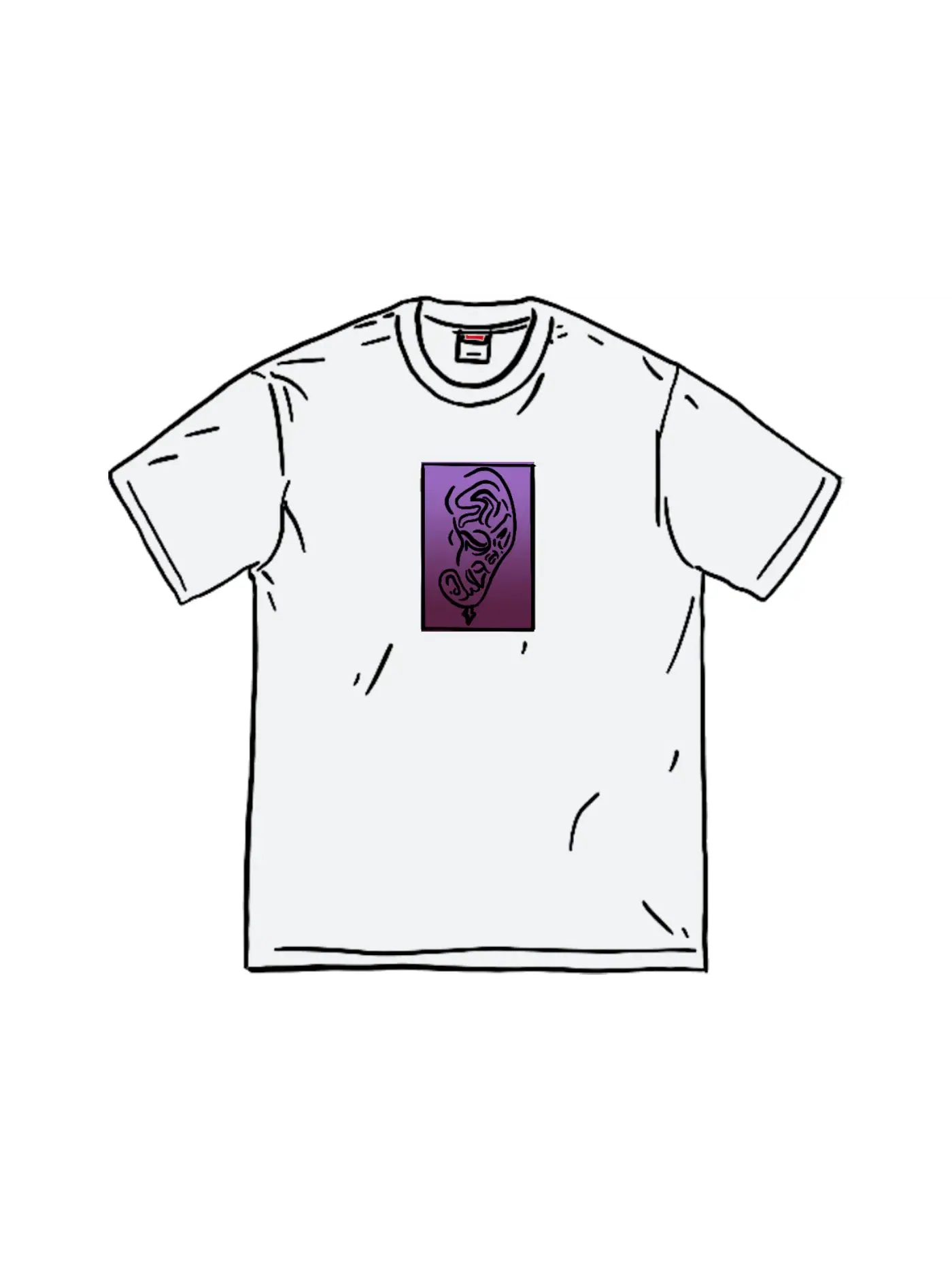 Мужская футболка с принтом Tee Supreme — изображение 1 из 1, белый