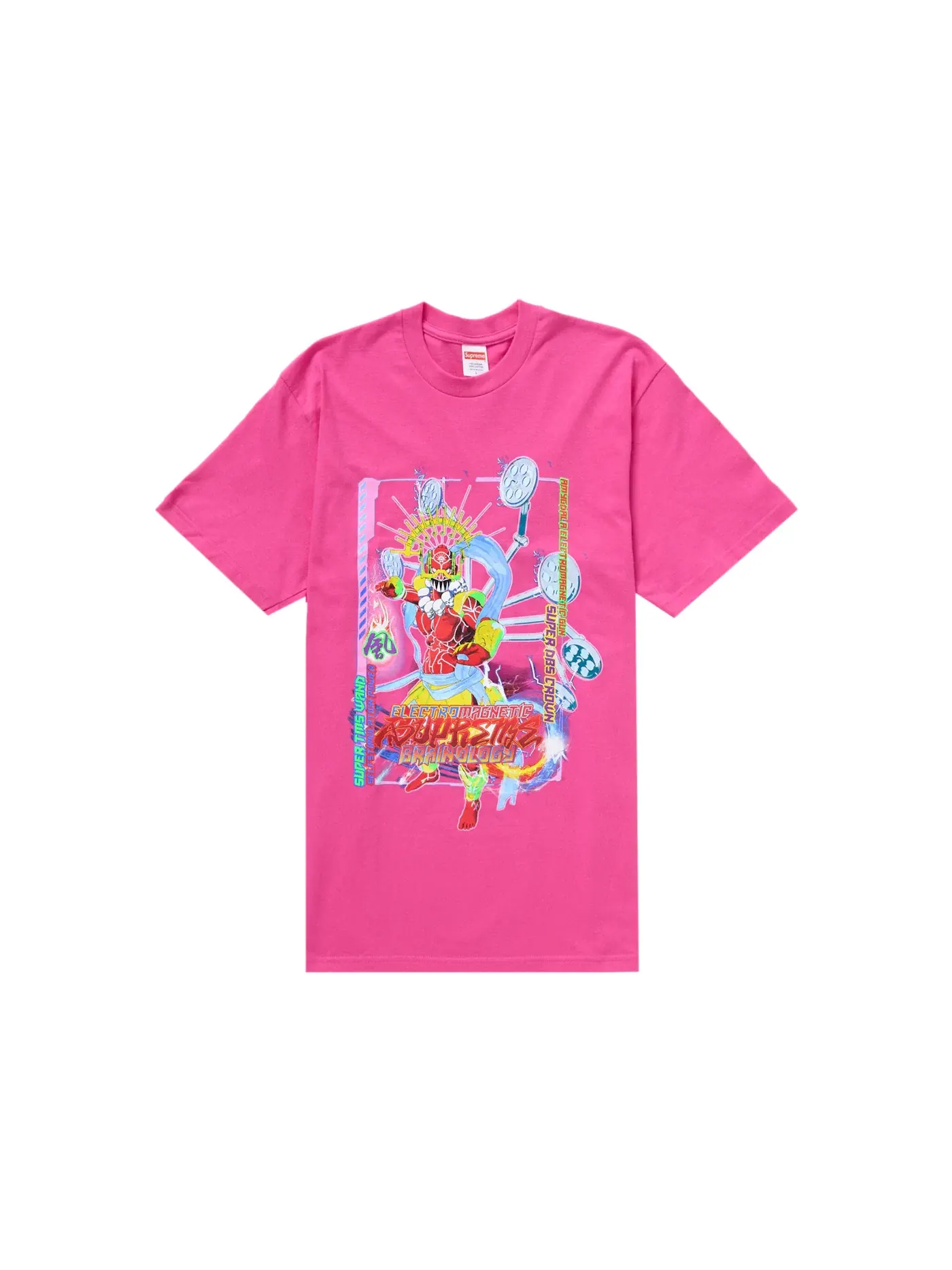 Мужская футболка с принтом Supreme Tee — изображение 1 из 2, фуксия