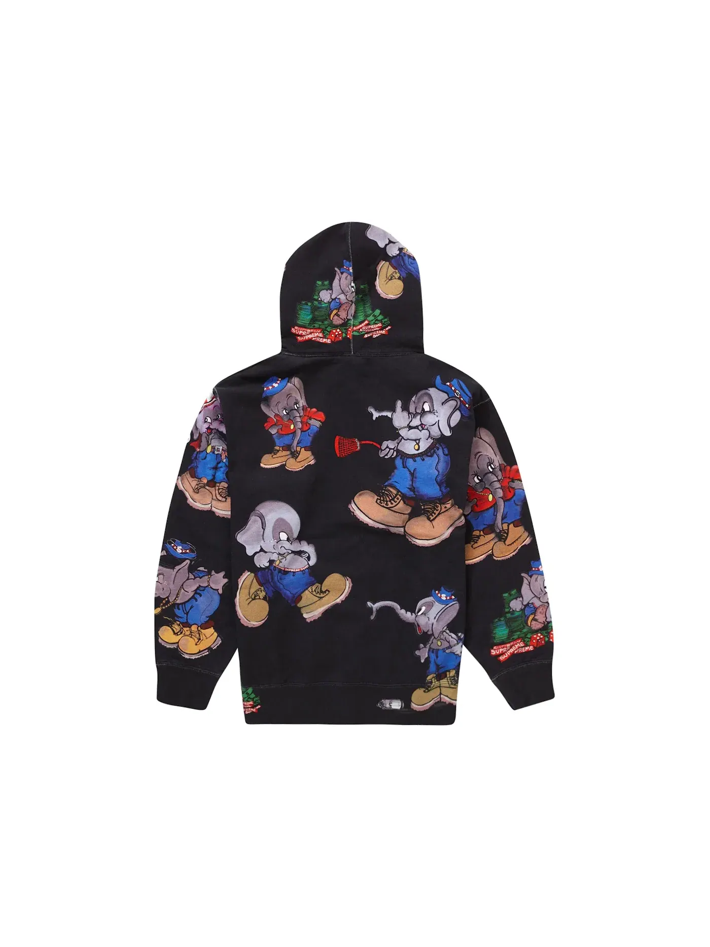 Мужская худи с принтом Supreme Sweatshirt — изображение 2 из 2, черный