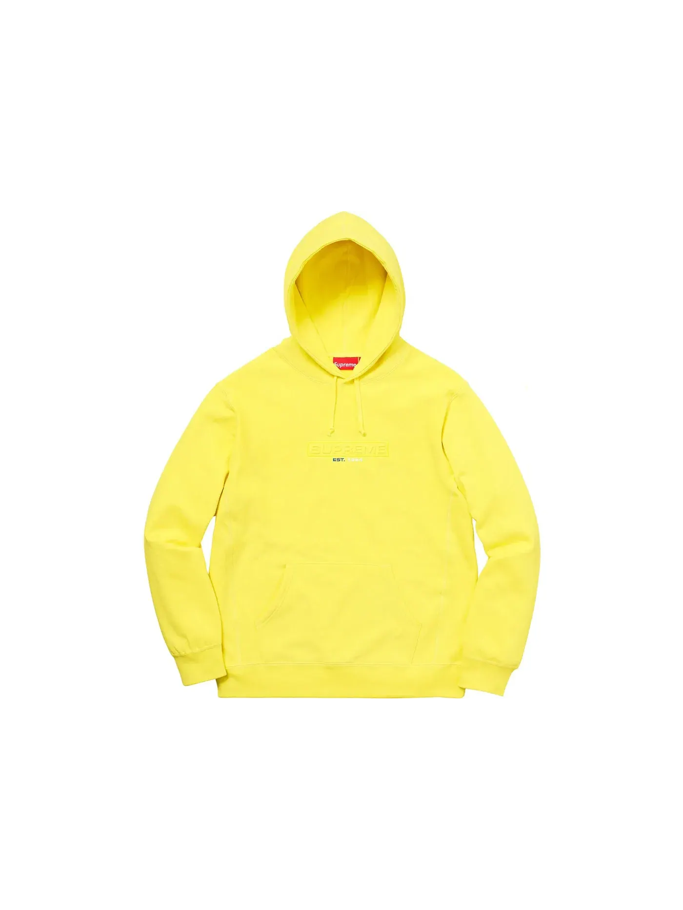 Мужская худи с принтом Supreme Embossed Logo — изображение 1 из 1, желтый