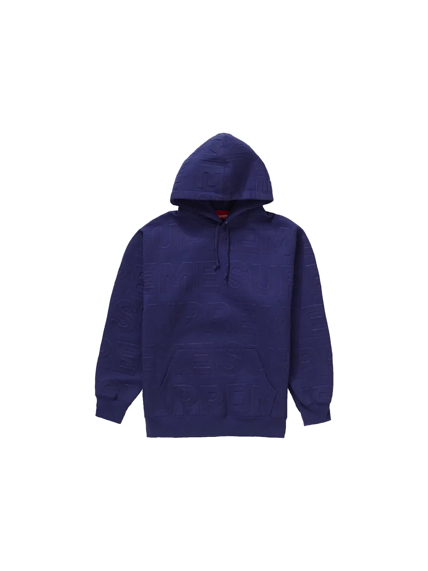 Мужская худи с принтом Supreme Embossed Logos Supreme — изображение 1 из 2, темно-синий