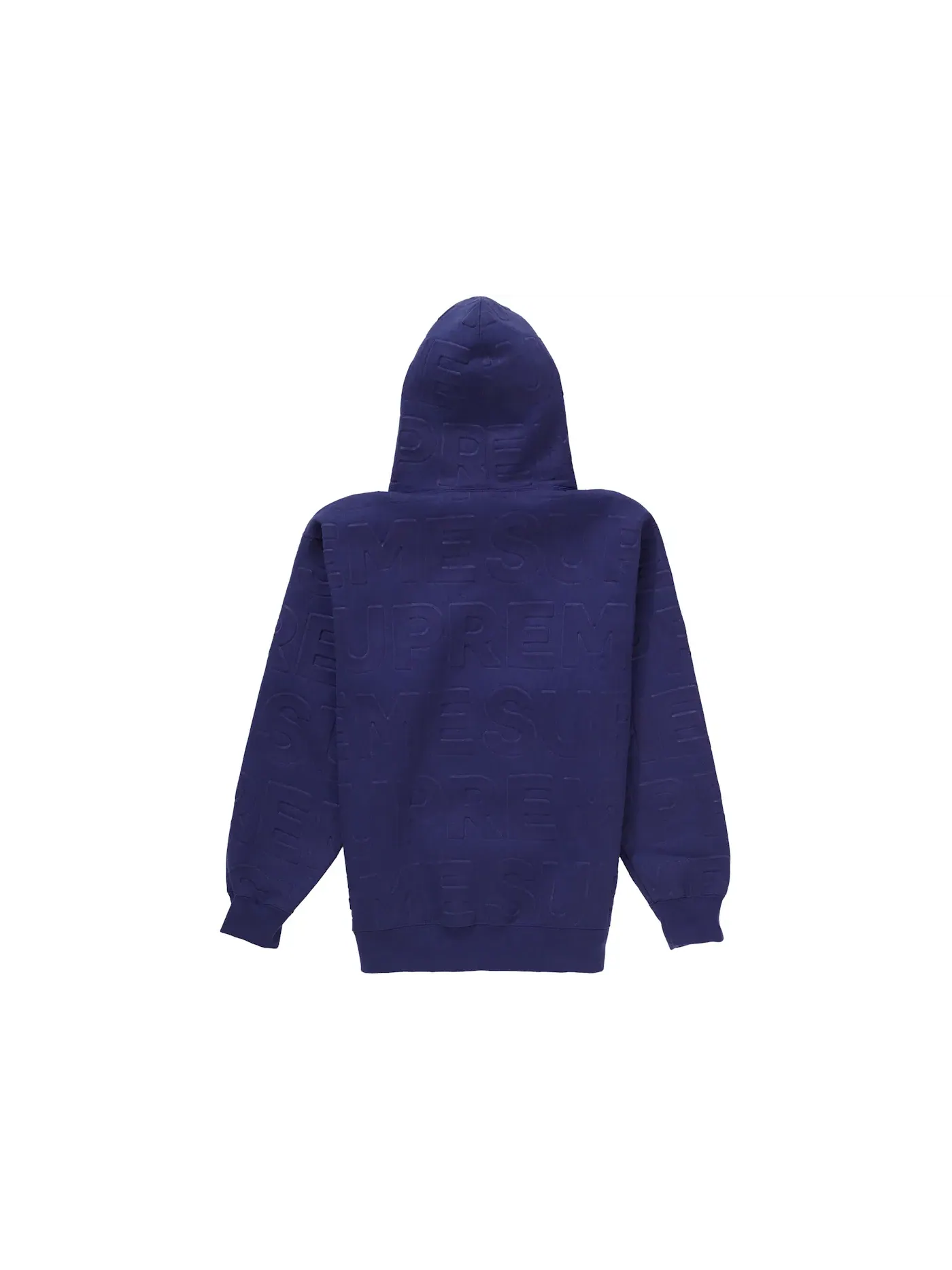 Мужская худи с принтом Supreme Embossed Logos Supreme — изображение 2 из 2, темно-синий