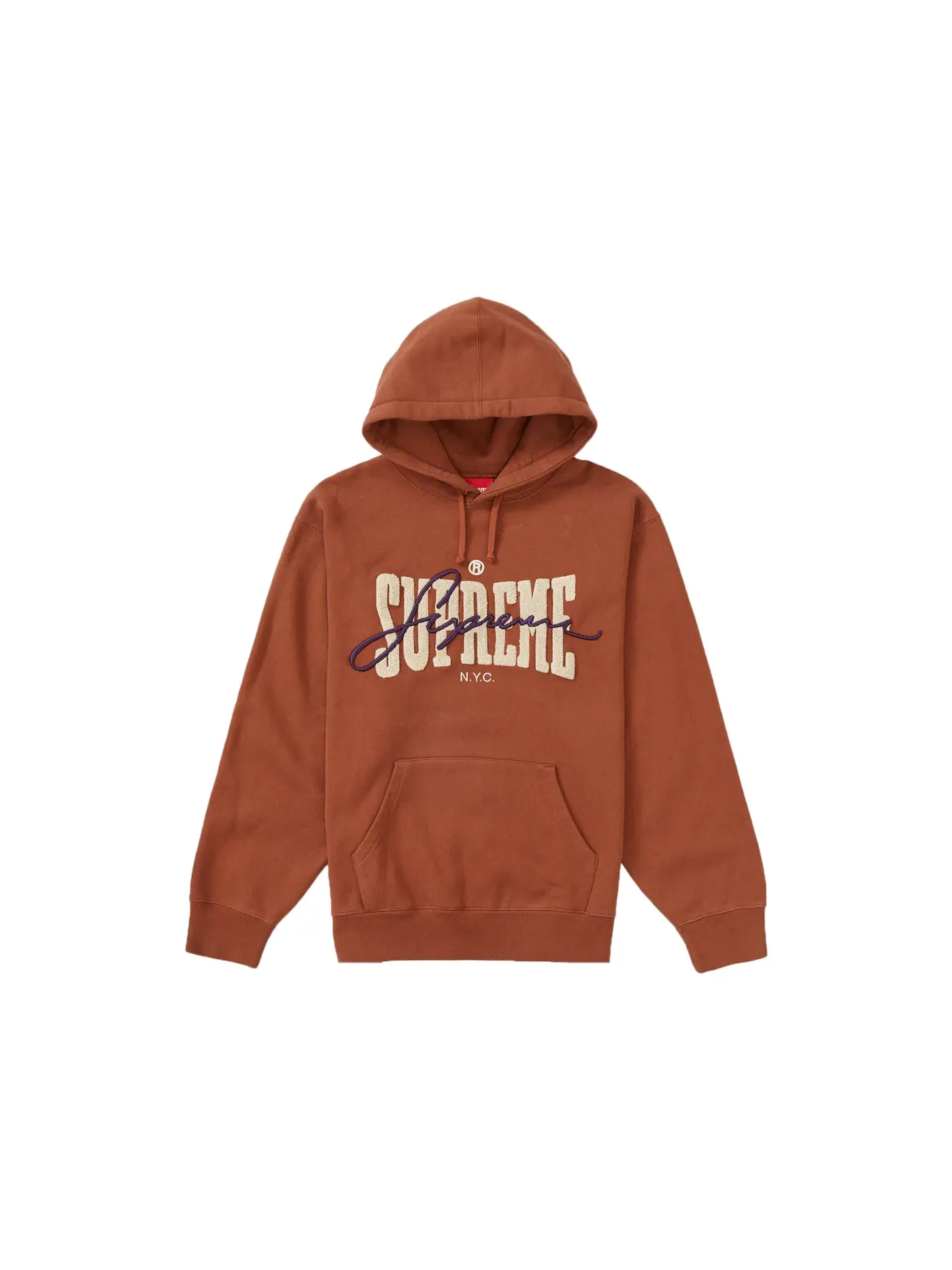 Мужская худи с длинным рукавом Supreme Sweatshirt — изображение 1 из 1, коричневый