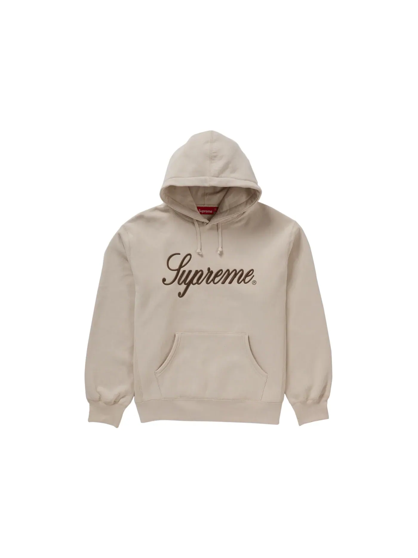 Мужской худи с вышивкой Supreme Embroidered Script Supreme — изображение 1 из 1, серый