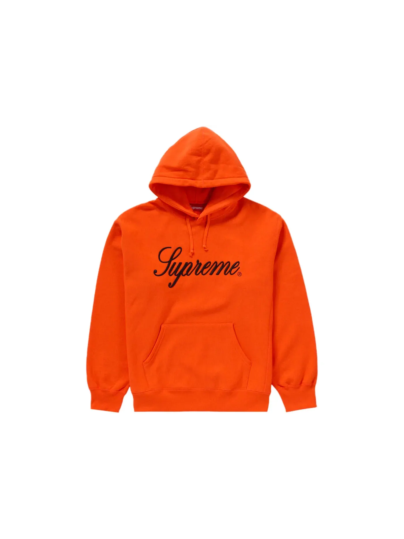 Мужская худи с вышивкой Supreme Script Orange — изображение 1 из 1