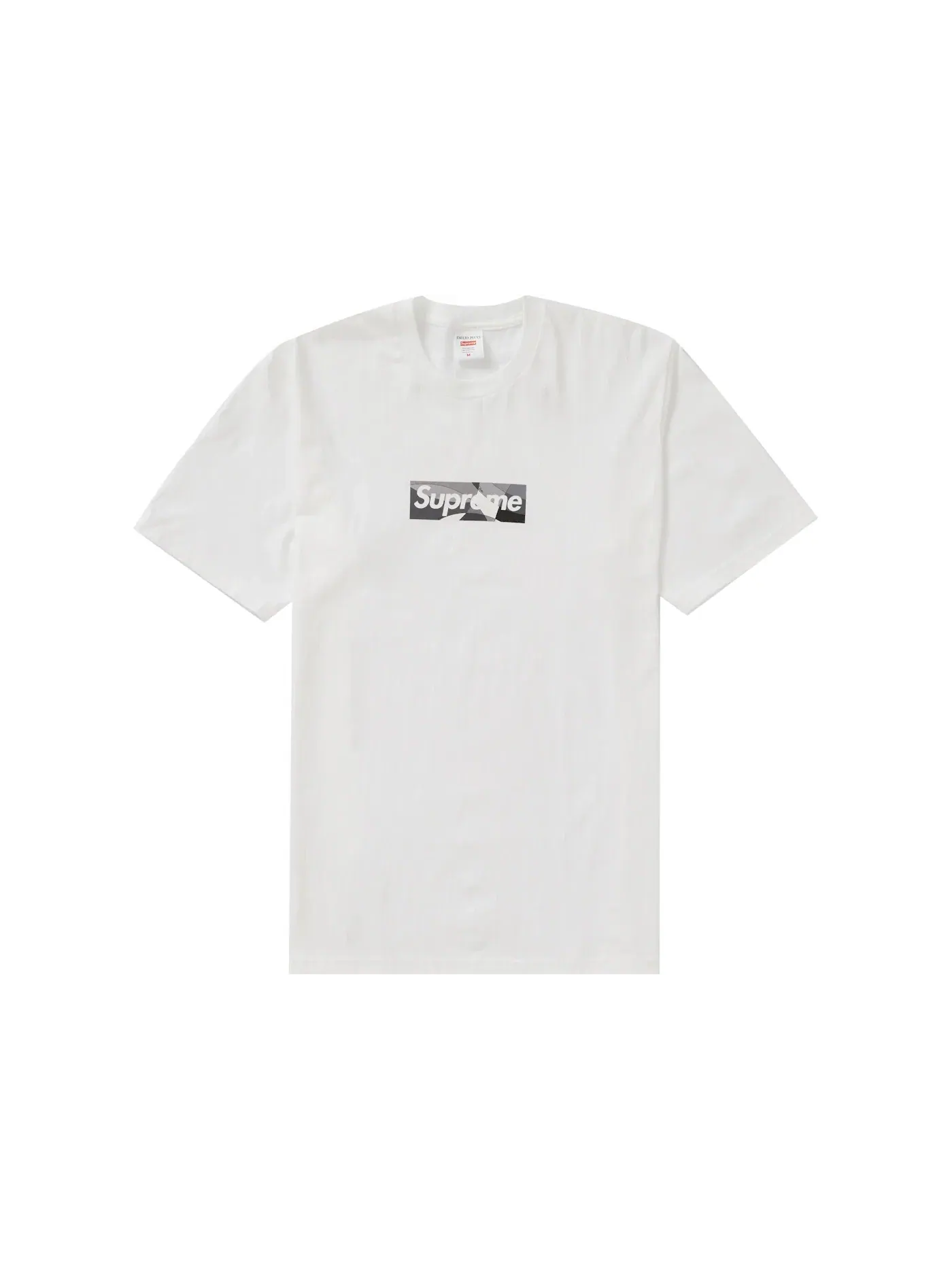 Мужская футболка с принтом Emilio Pucci Box Logo Supreme — изображение 1 из 1, белый/черный