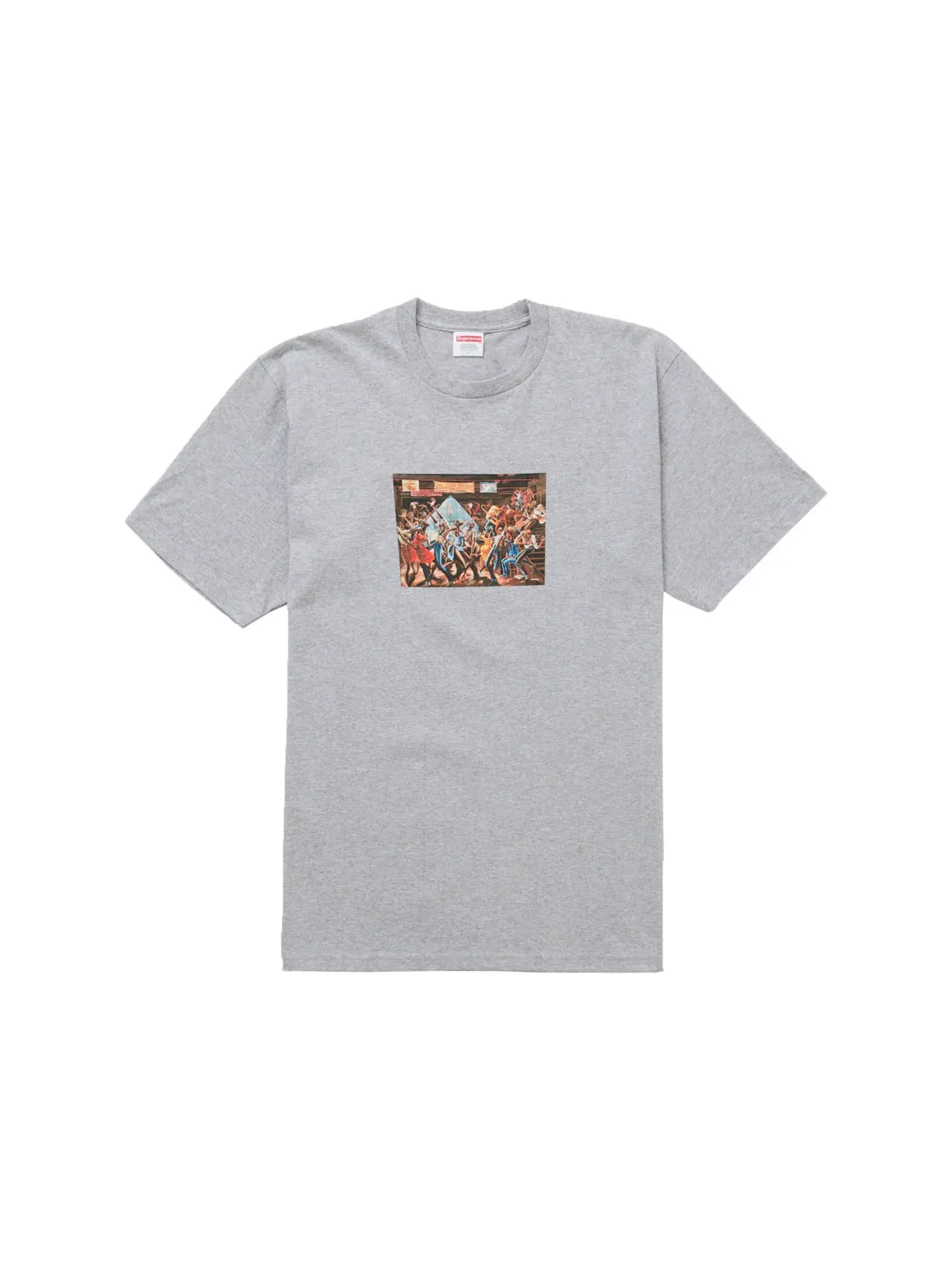 Мужская футболка с принтом Supreme Tee — изображение 1 из 2, серый