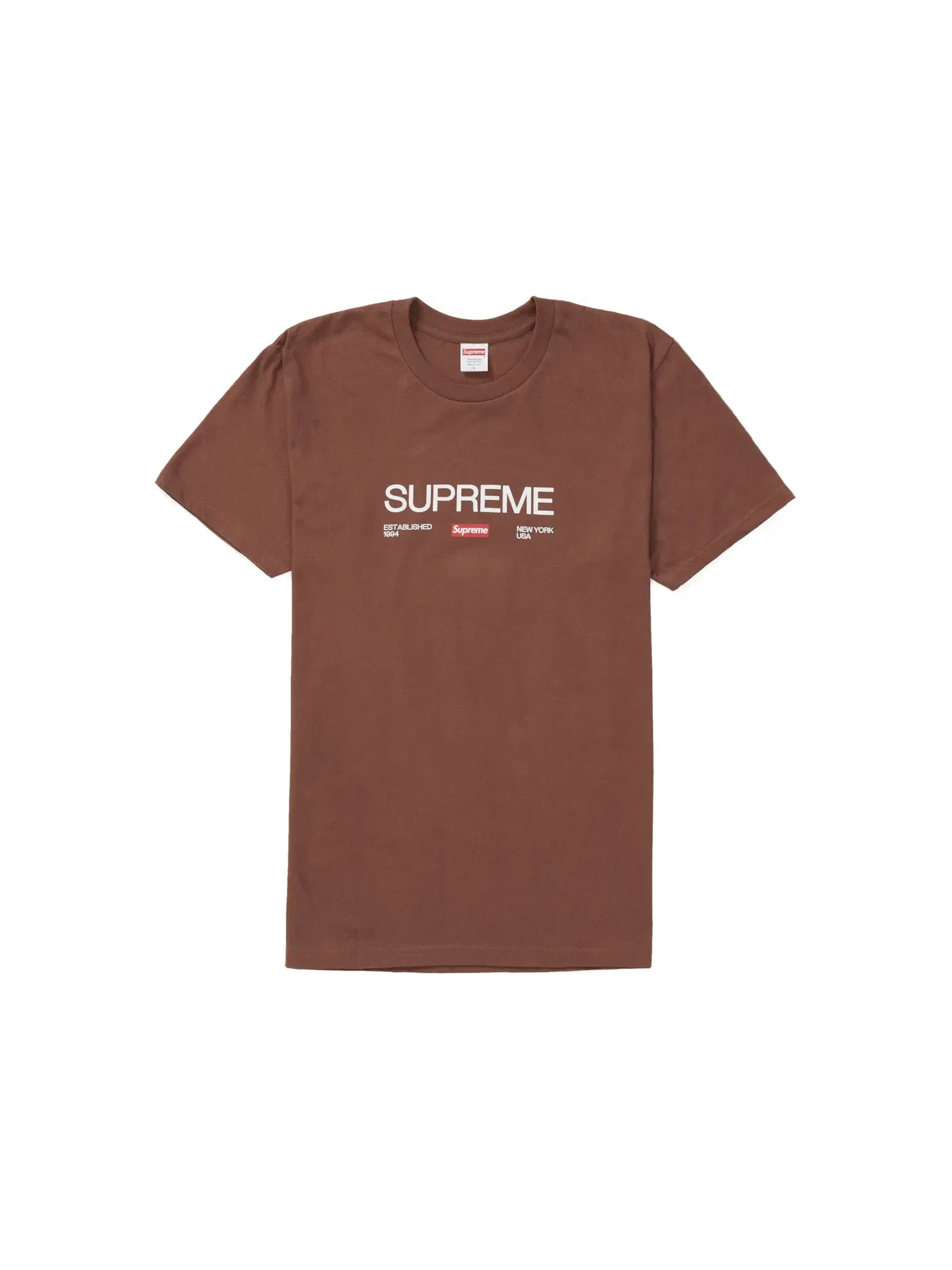 Мужская футболка с принтом Supreme Tee — изображение 1 из 1, коричневый