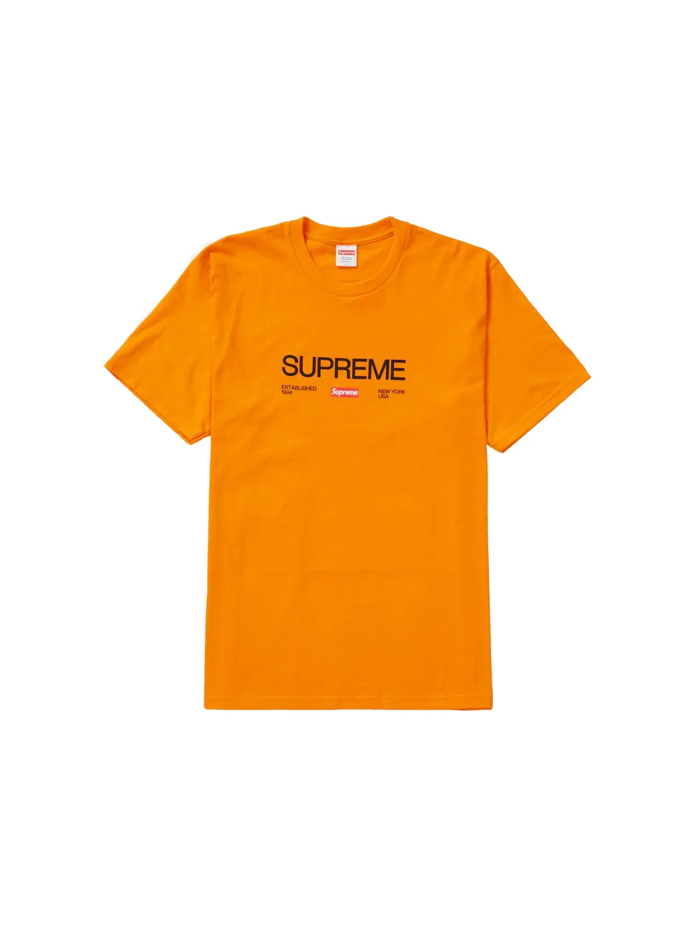Мужская футболка с принтом Supreme Tee — изображение 1 из 1, оранжевый