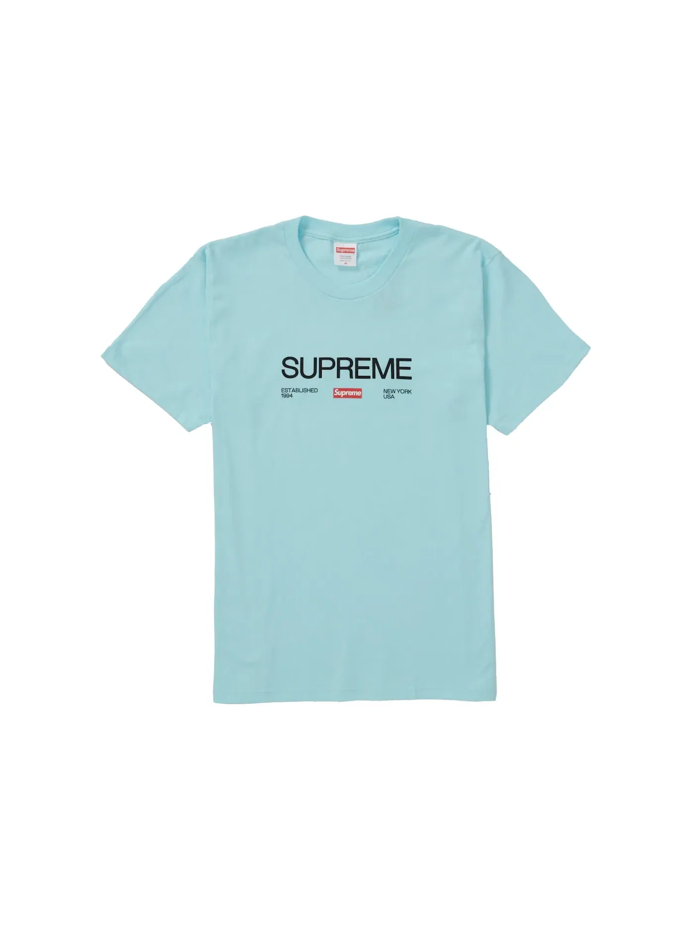 Мужская футболка с принтом Supreme Tee — изображение 1 из 1, бирюзовый