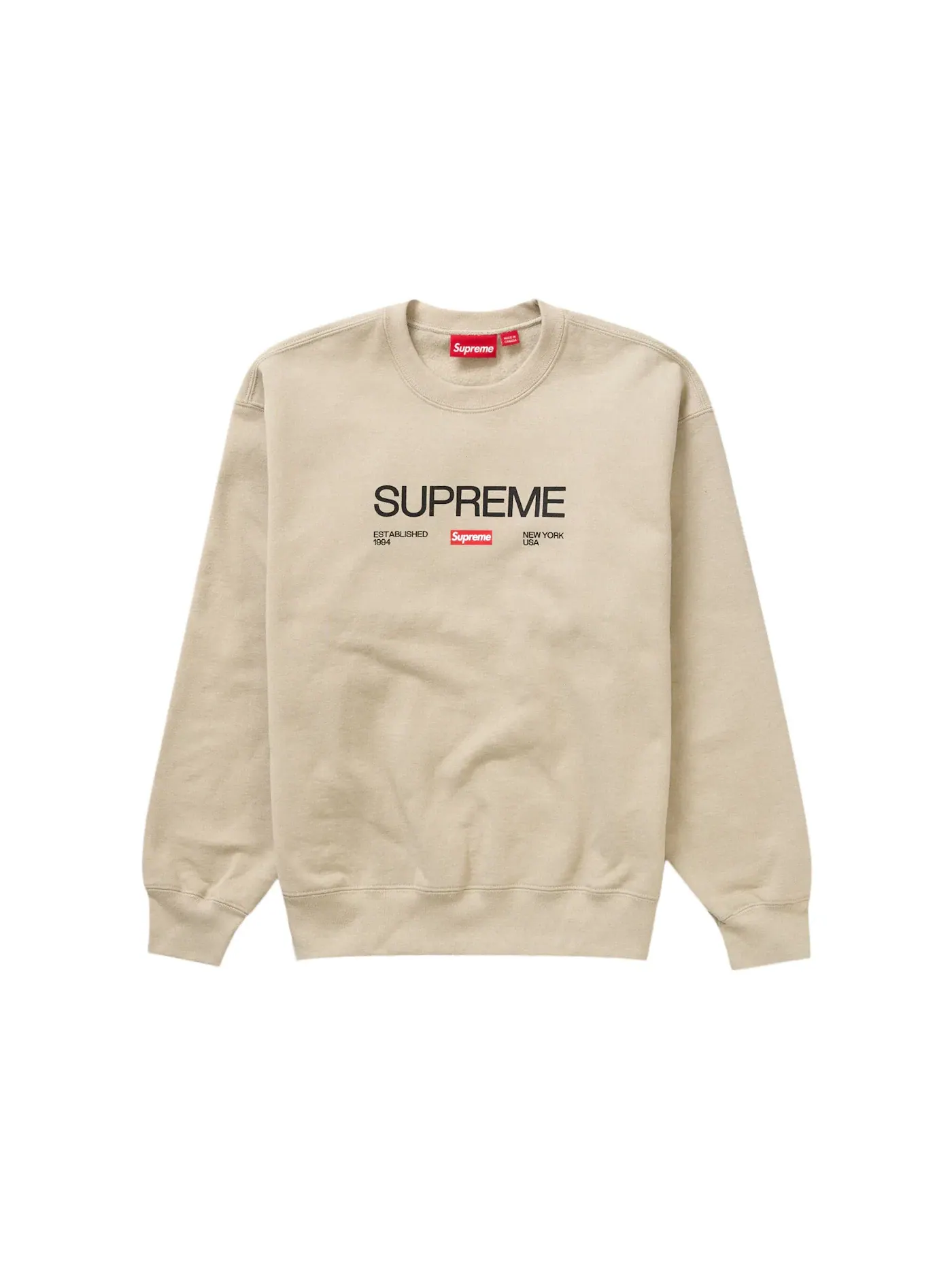 Мужской свитшот с круглым вырезом Supreme — изображение 1 из 1, глина