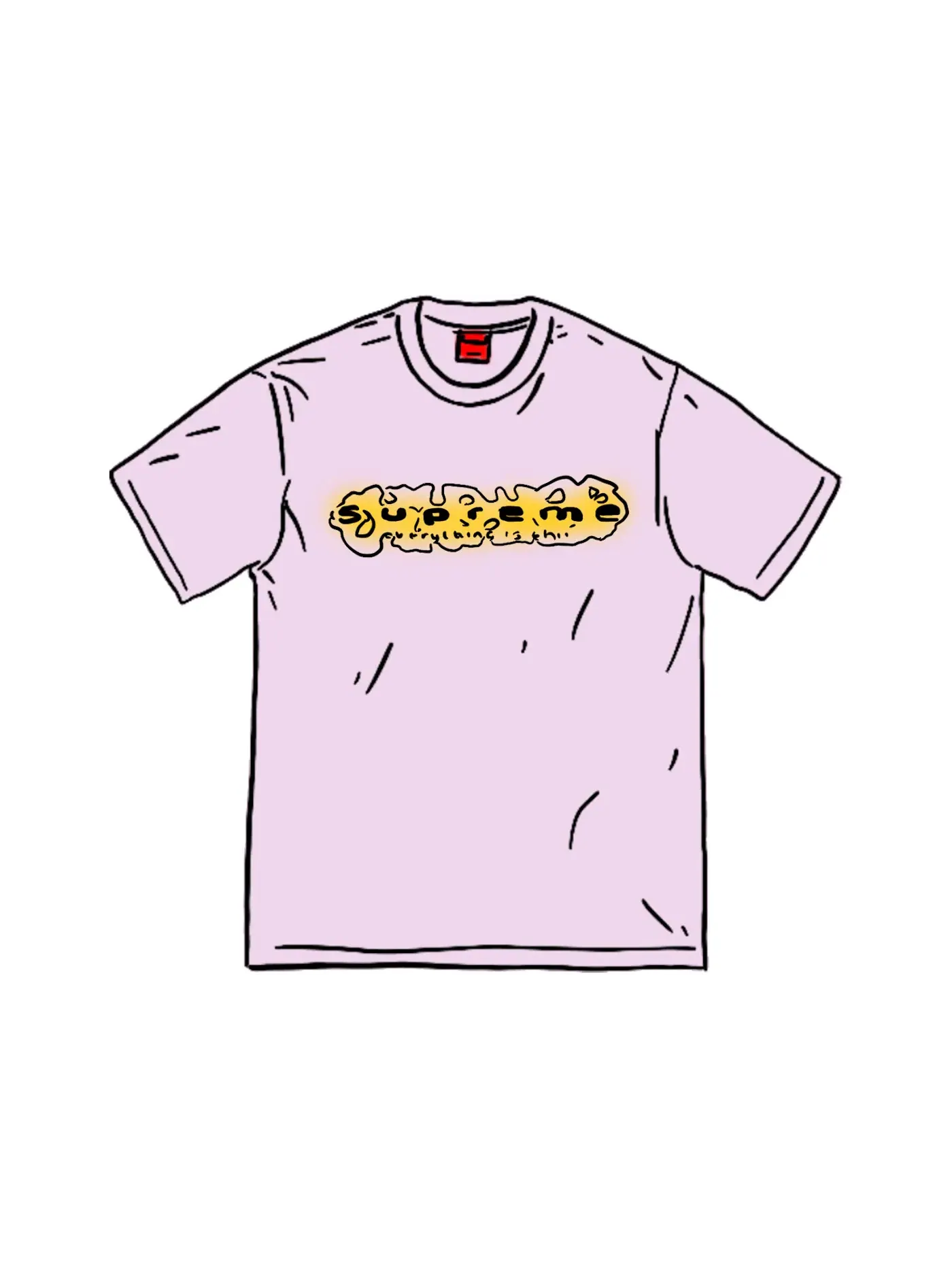 Мужская футболка с принтом Supreme Tee — изображение 1 из 1, светлый фиолетовый