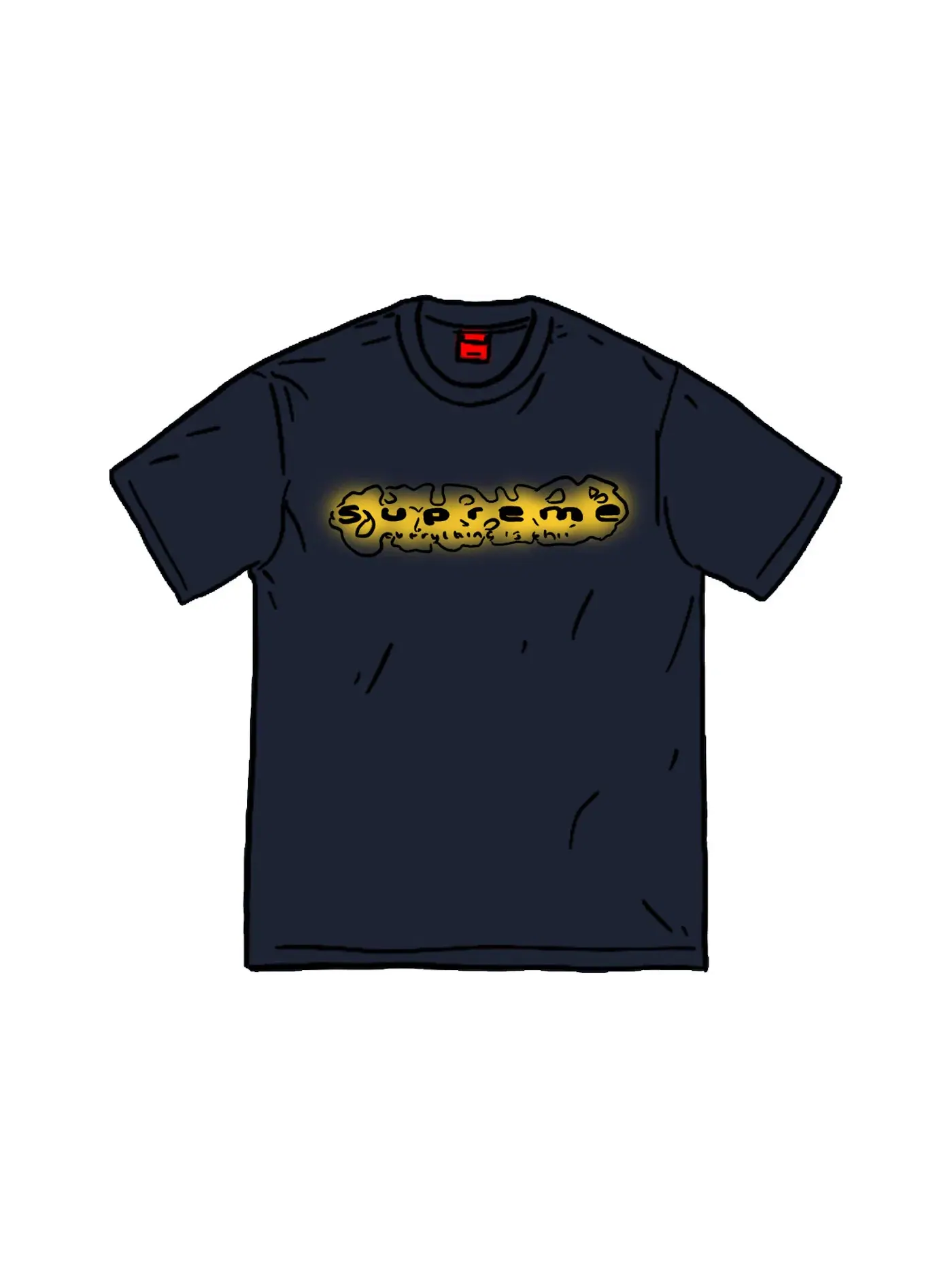 Мужская футболка с принтом Supreme Everything Is Shit Tee — изображение 1 из 1, темно-синий