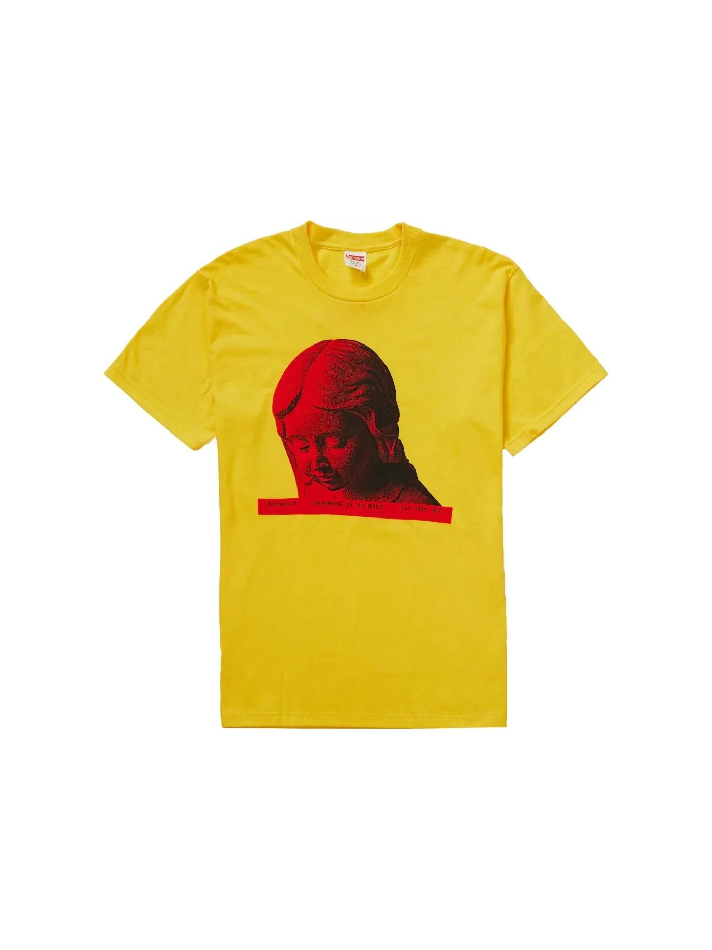 Мужская футболка с принтом Supreme Tee — изображение 1 из 1, желтый