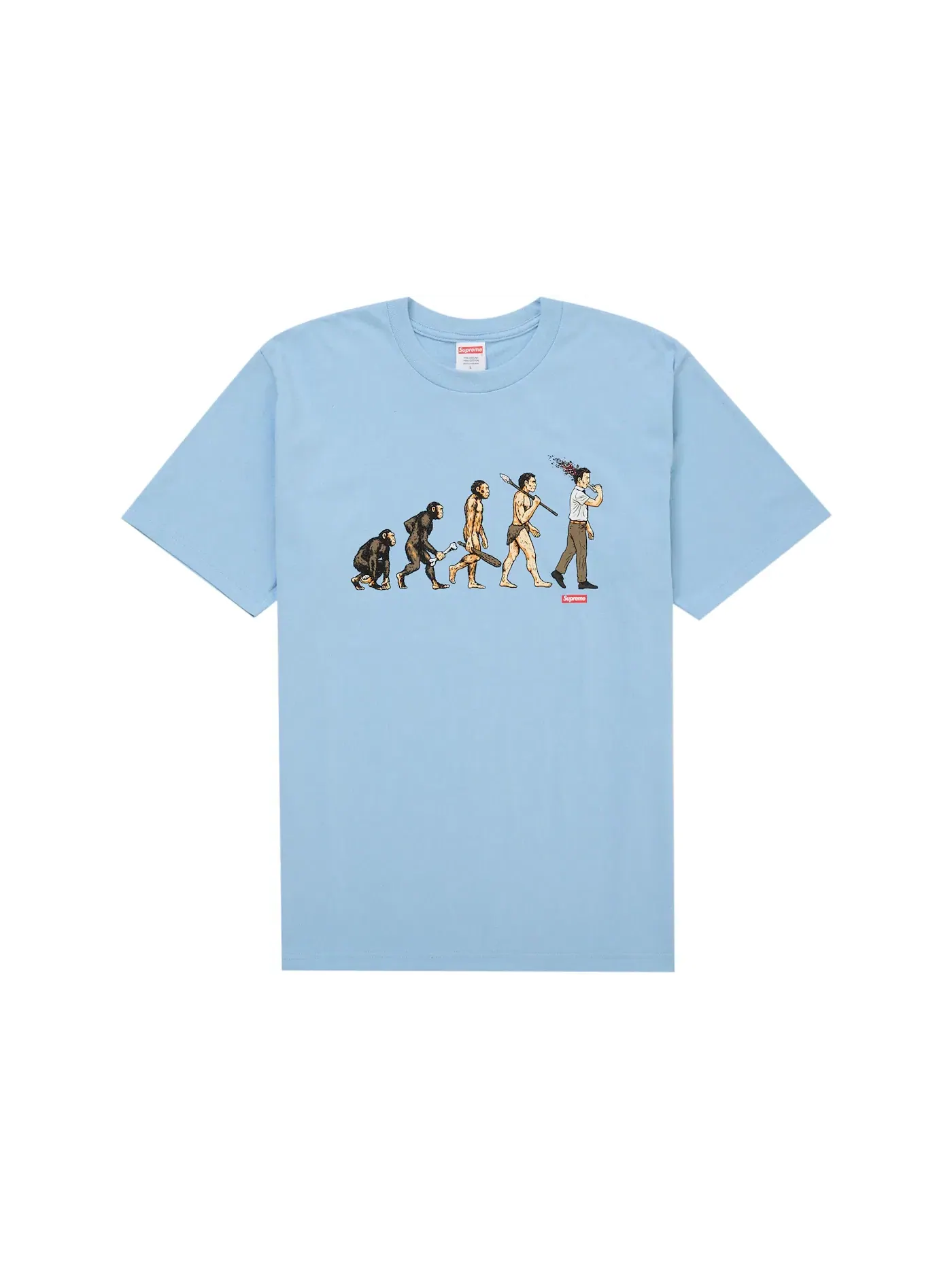 Мужская футболка с принтом Supreme Tee — изображение 1 из 1, бежевый