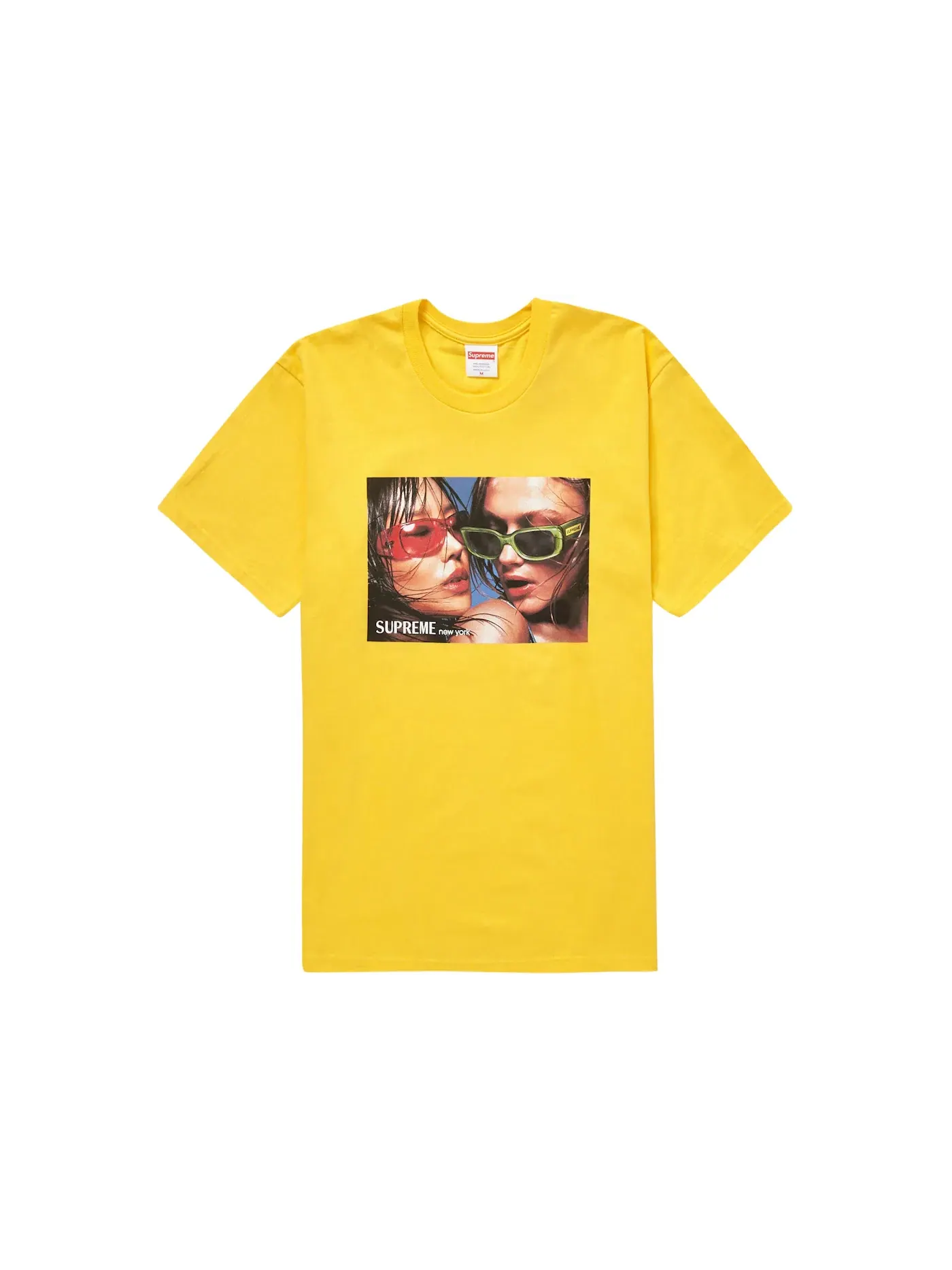 Мужская футболка с принтом Supreme Tee — изображение 1 из 1, желтый