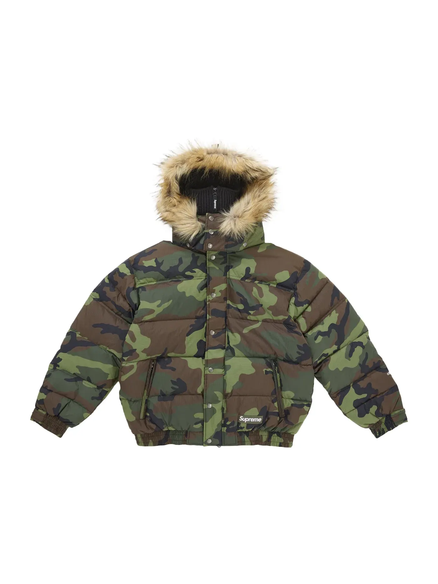 Мужская пуховая куртка-пуховик с капюшоном-маской Woodland Camo Supreme — изображение 1 из 5