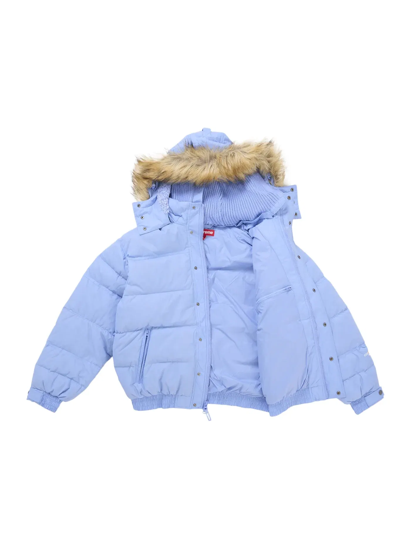 Мужская куртка-пуховик с капюшоном-маской Supreme Jacket — изображение 3 из 4, светлый синий