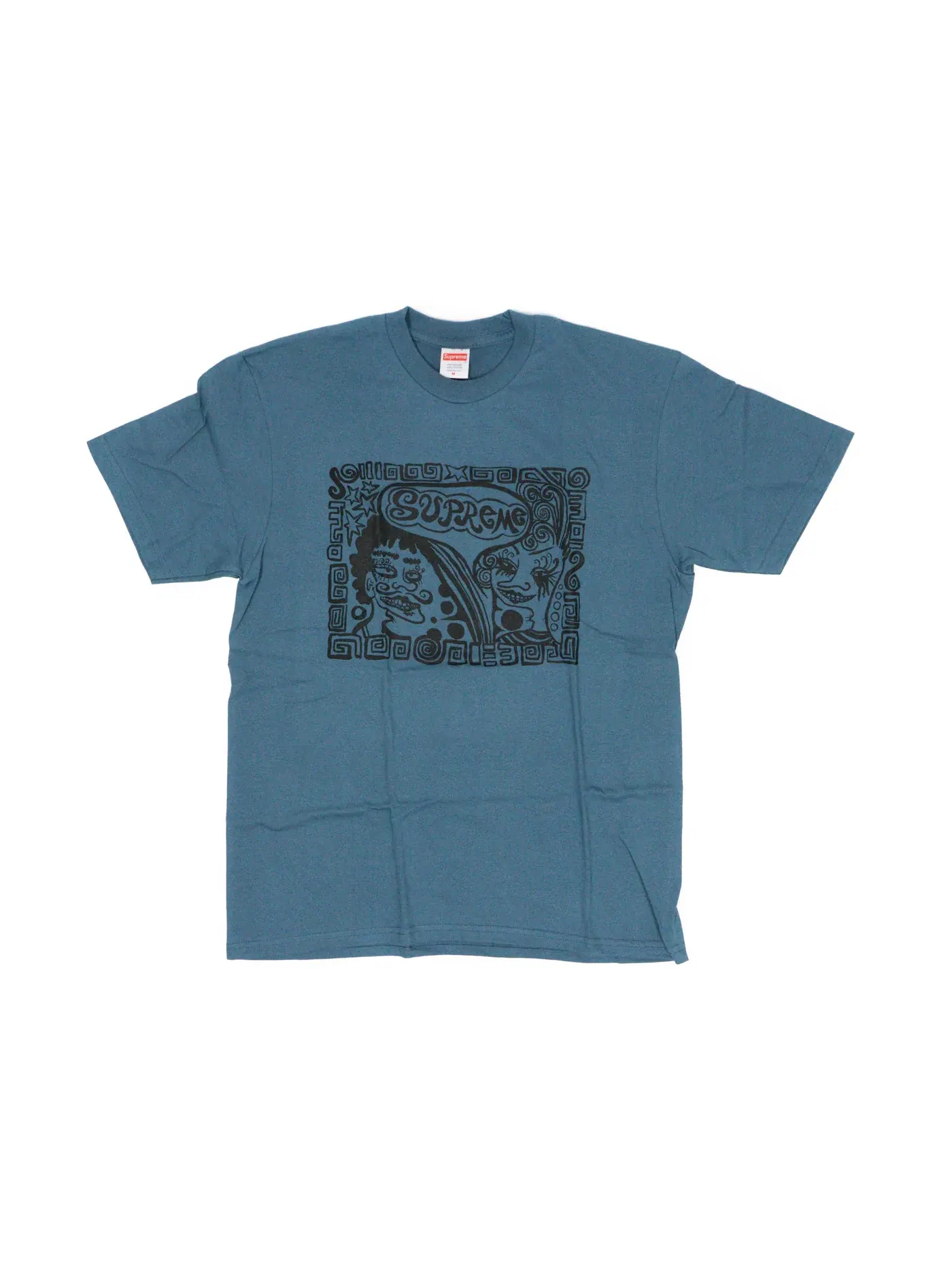 Мужская футболка с принтом Supreme Faces Tee Supreme — изображение 1 из 1, серый