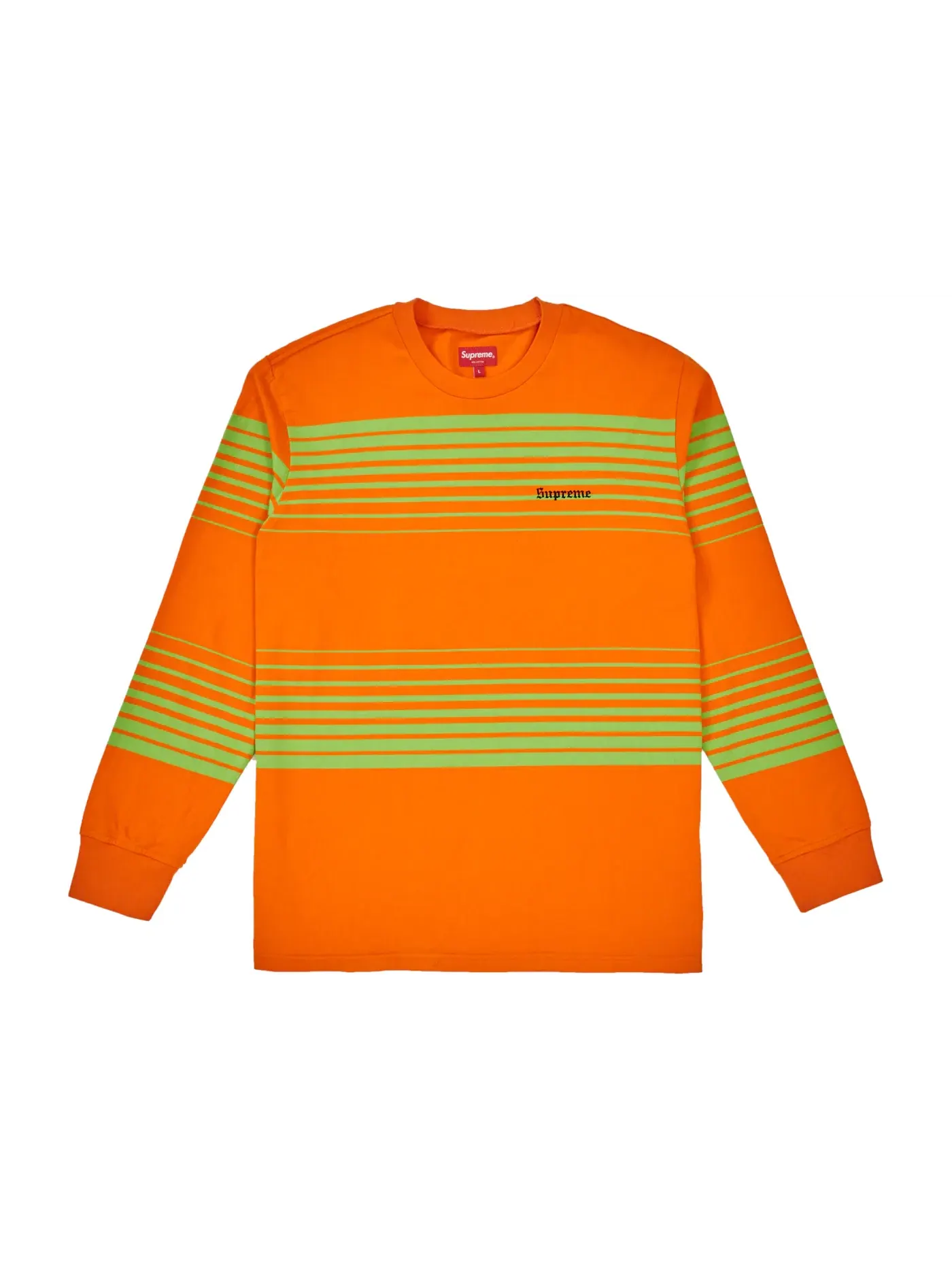 Мужская футболка с длинным рукавом Supreme Fade Stripe L/S Top — изображение 1 из 1, оранжевый