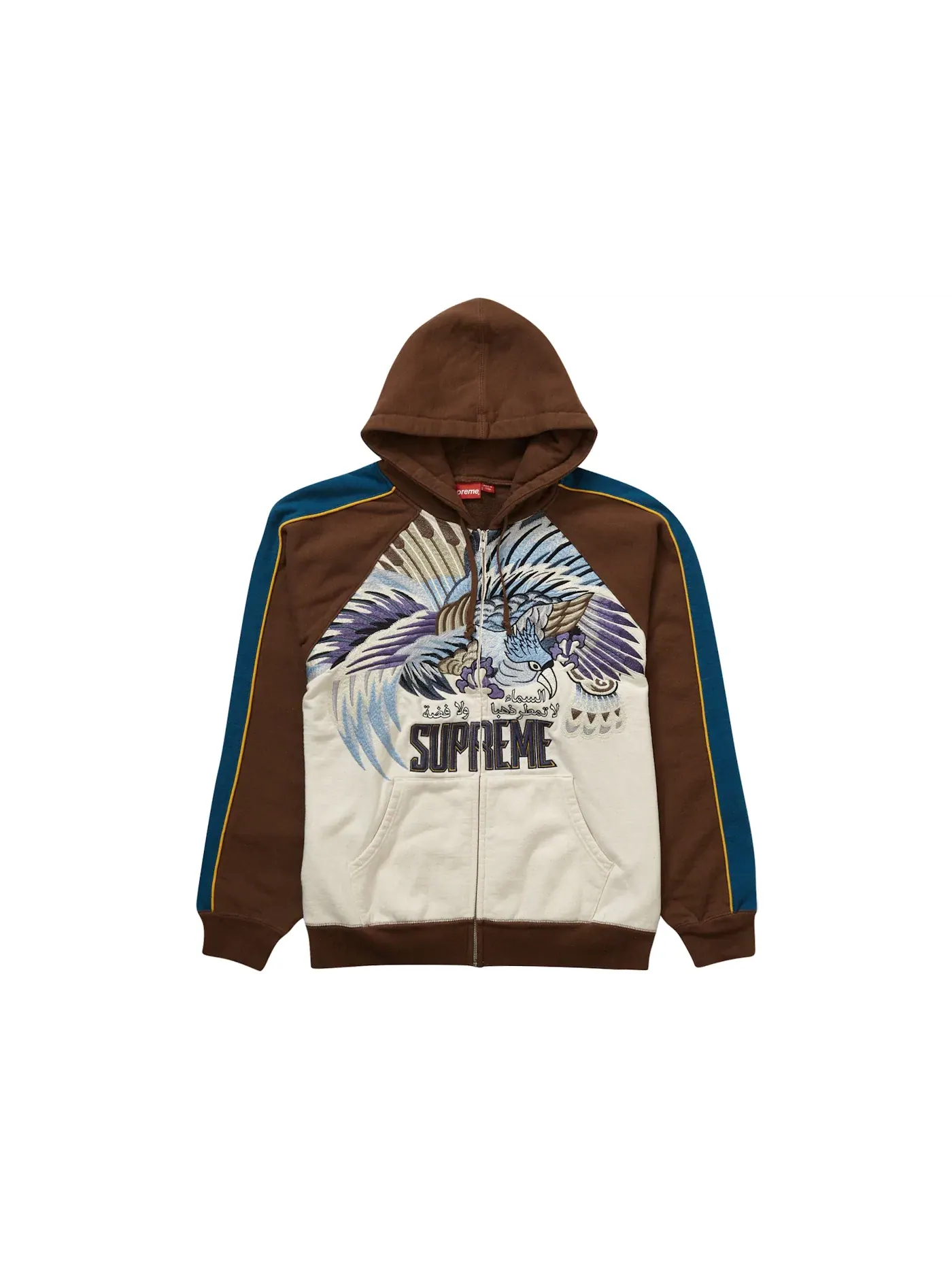 Мужская худи на молнии с капюшоном Supreme Falcon Raglan Zip Up Hooded Sweatshirt — изображение 1 из 2, прозрачный