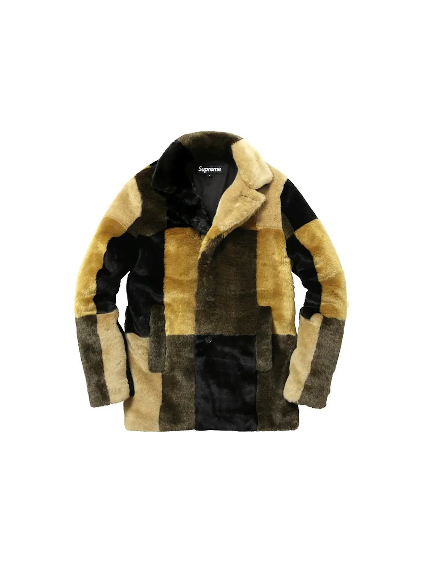 Мужское пальто из искусственного меха Multicolor Supreme — изображение 1 из 1, мульти