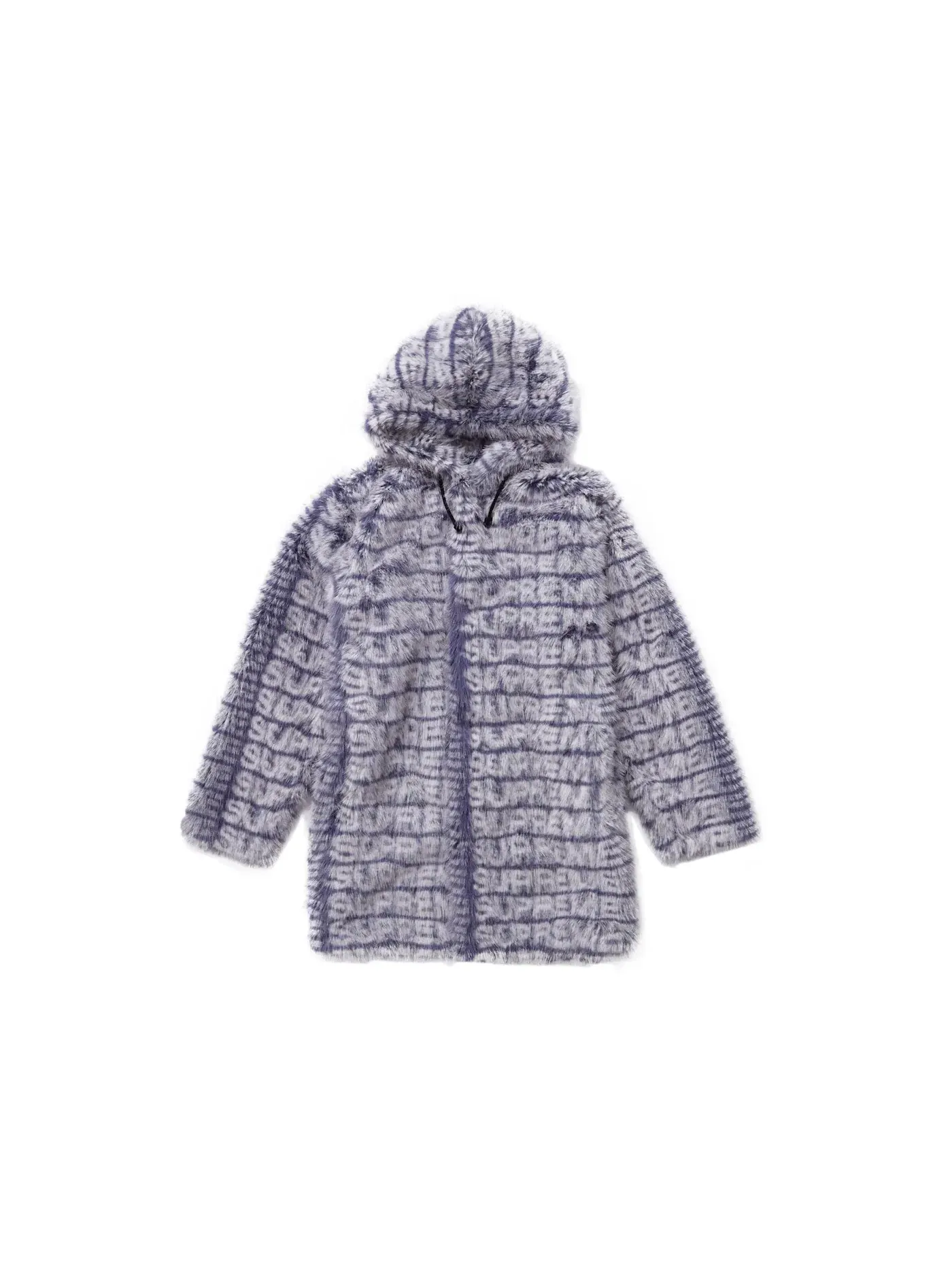 Мужское пальто из искусственного меха с капюшоном Supreme Coat — изображение 1 из 3, фиолетовый